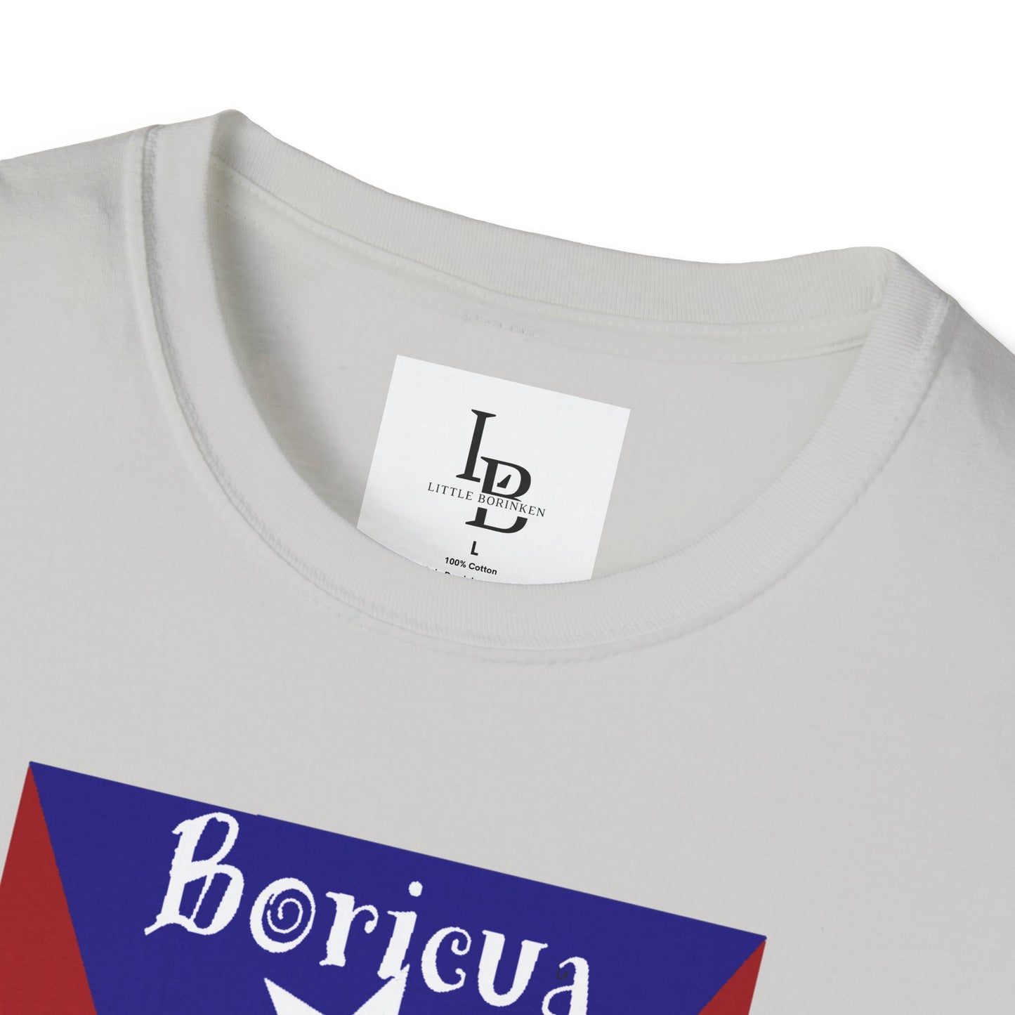 PR Flag with Agüeybaná, Unisex Softstyle T-Shirt