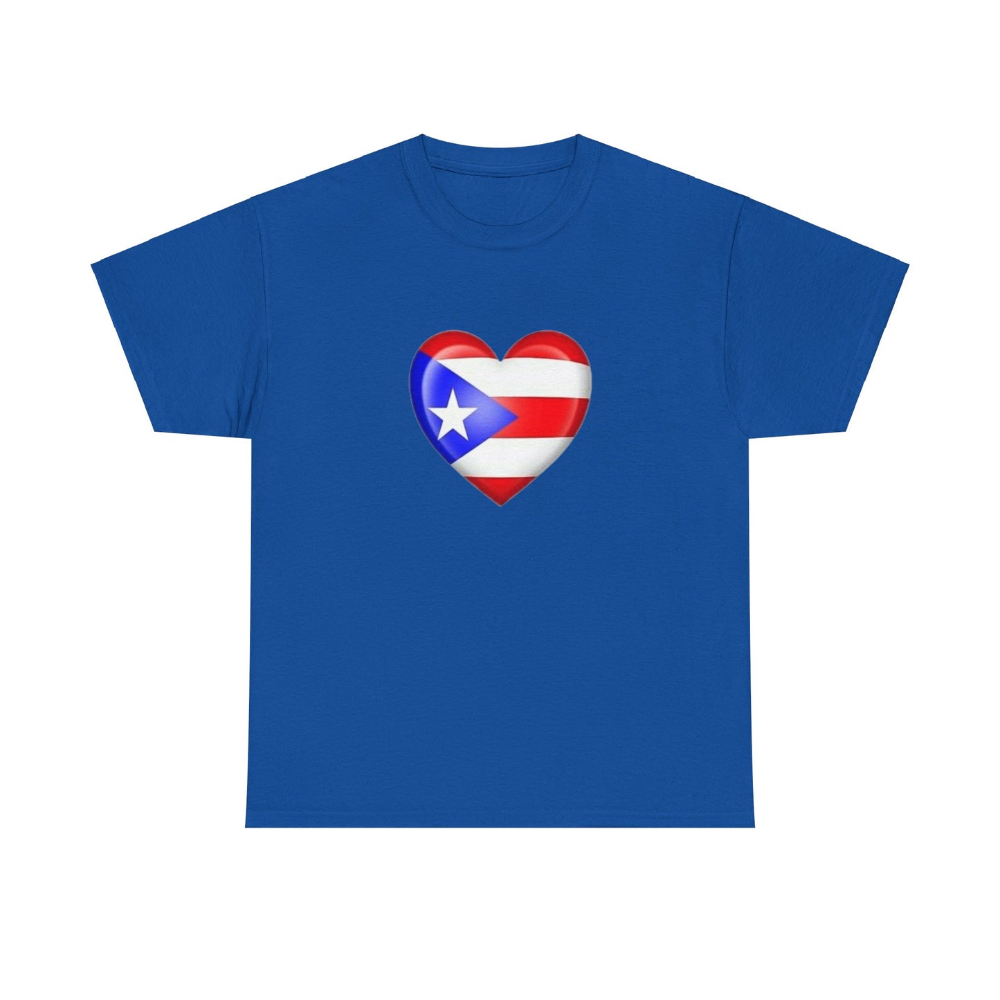 Heart PR Flag, Unisex Heavy Cotton Tee