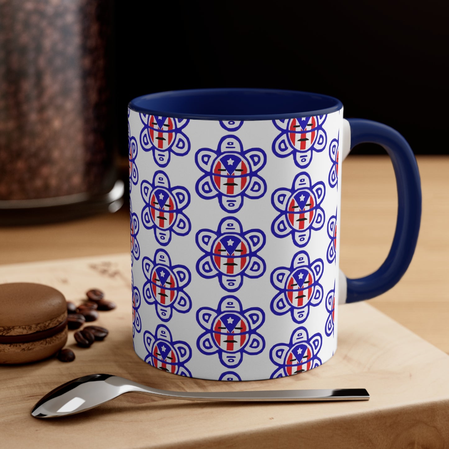 P.R. Flag Sun, Accent Coffee Mug, 11oz