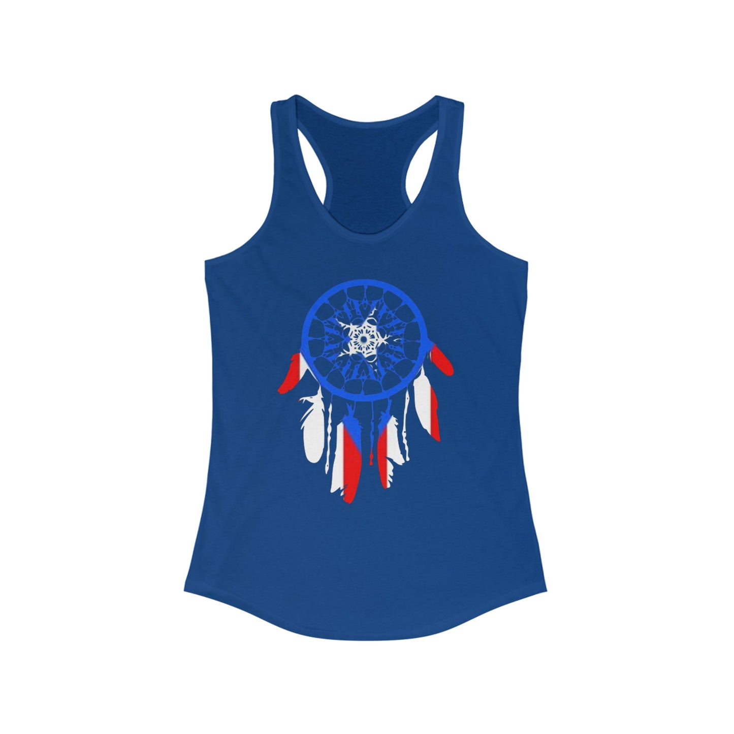 Puerto Rican Flag Dream Catcher, Women's Ideal Racerback Tank