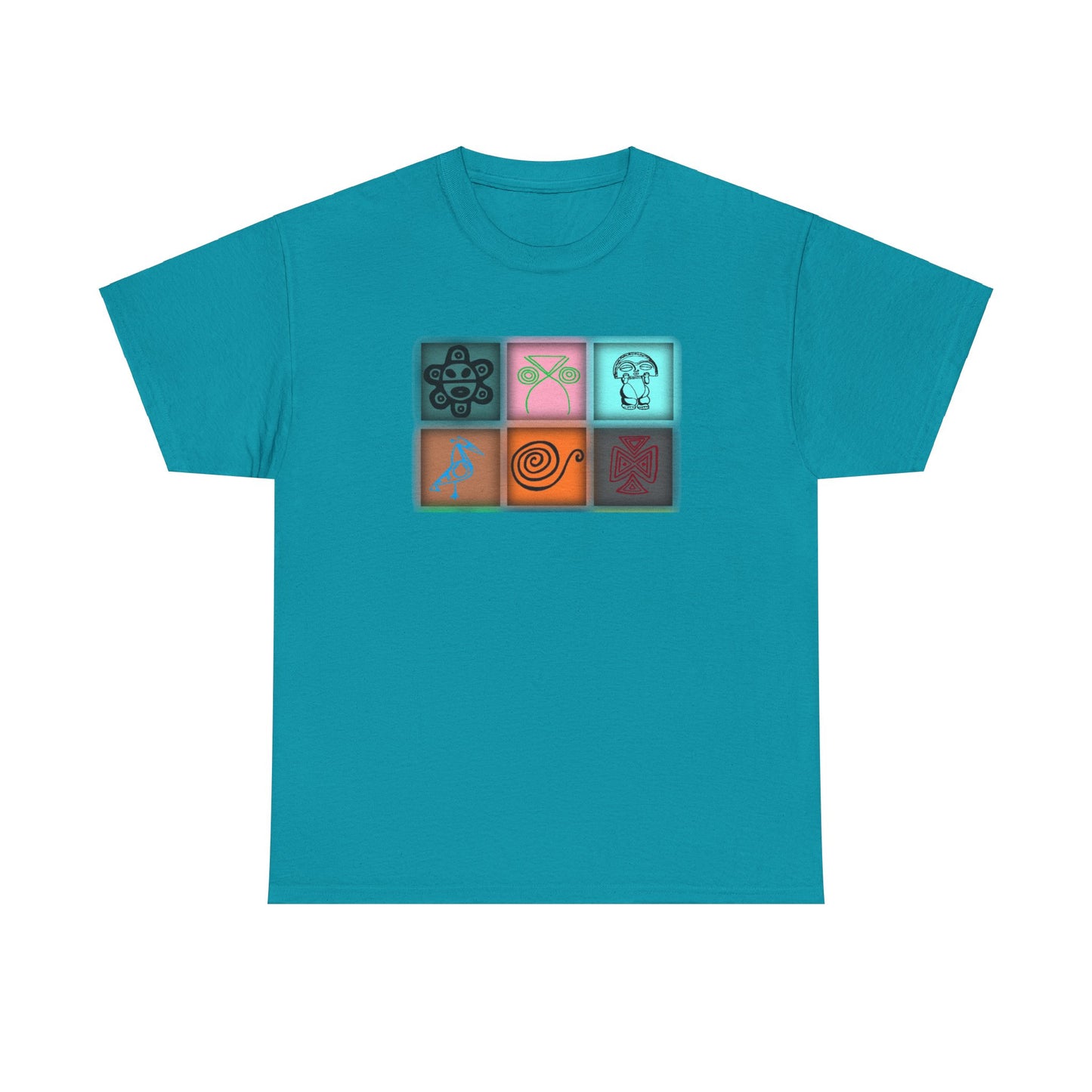 Taino Symbols 8,Unisex Heavy Cotton Tee