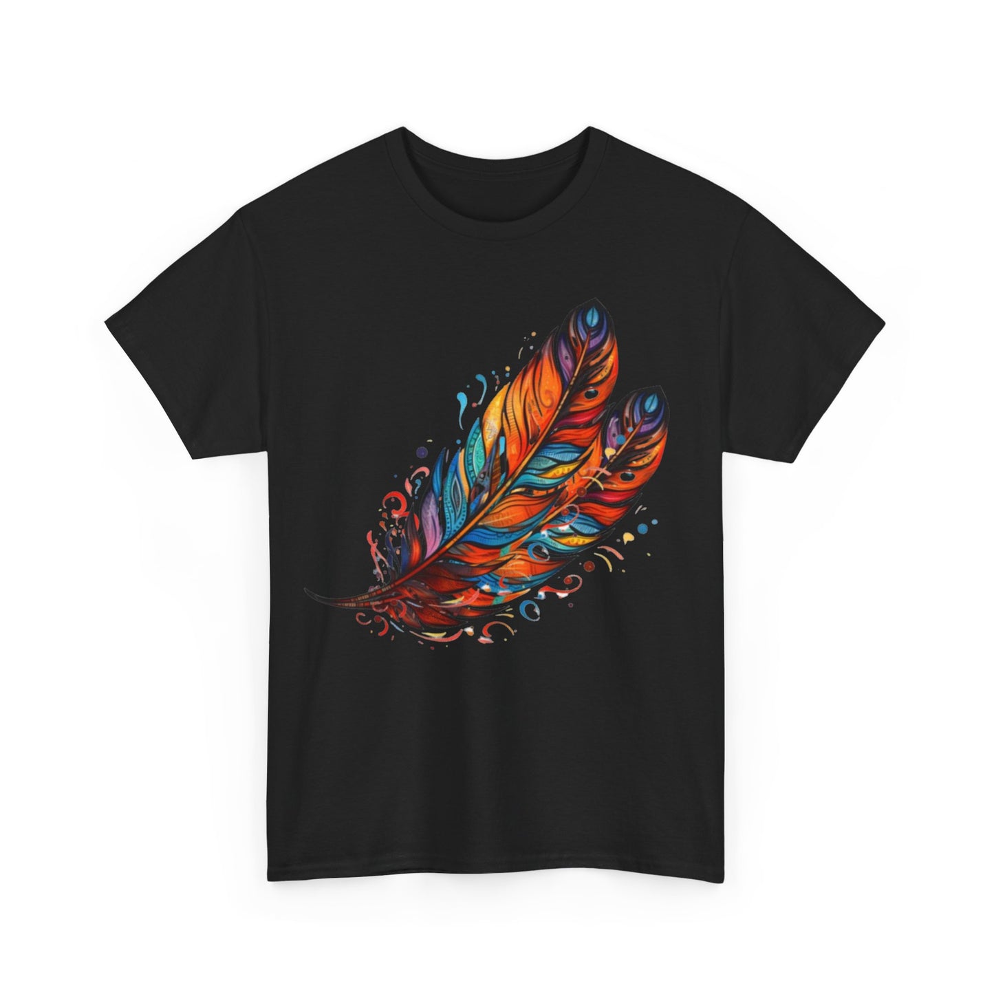 Colored feathers, Unisex Heavy Cotton Tee