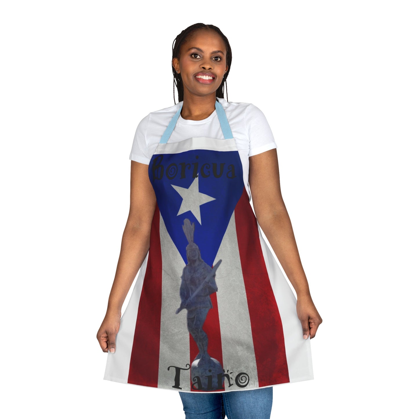 Puerto Rican Flag Apron, 5-Color Straps (AOP)