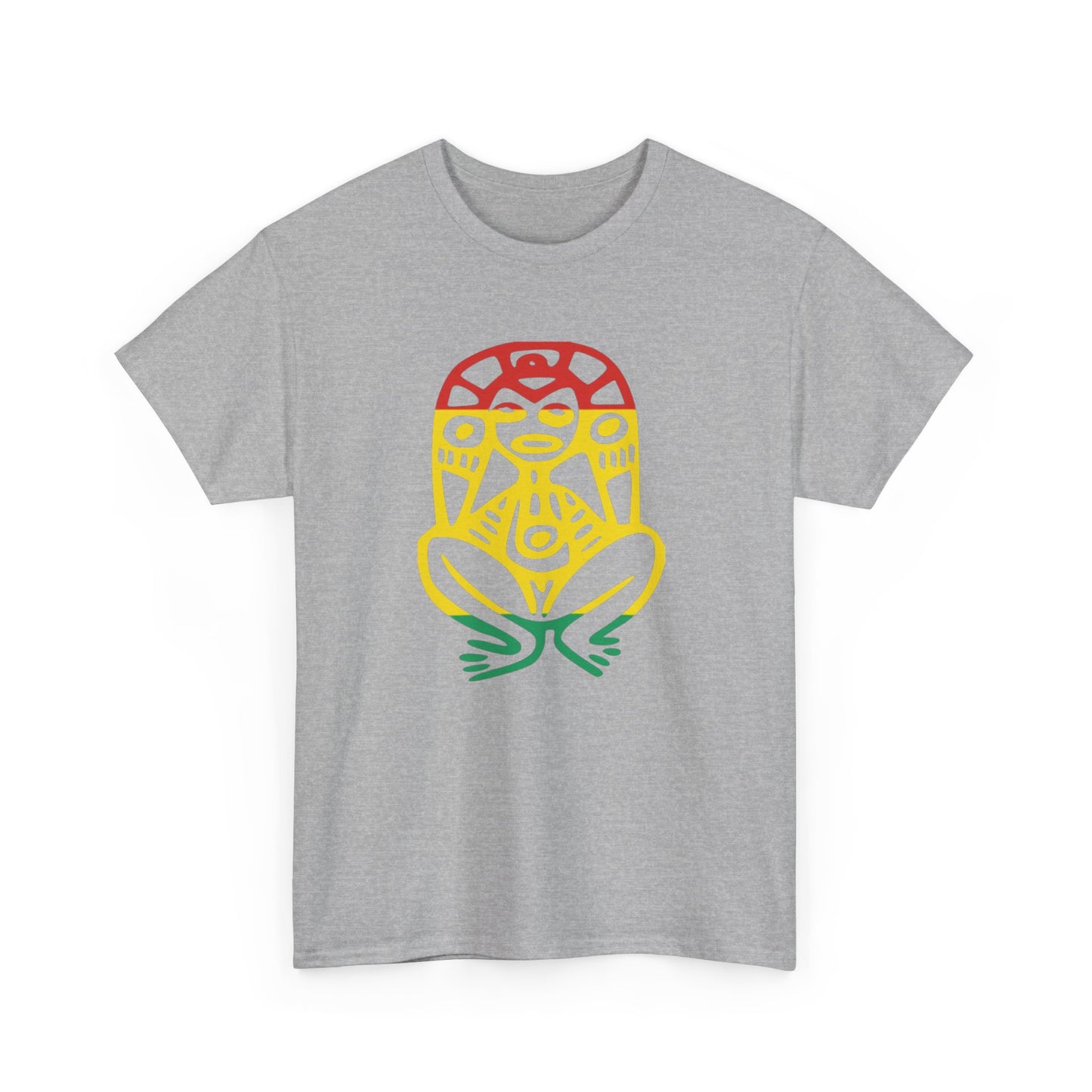Atabey red, yellow and green, Unisex Heavy Cotton Tee