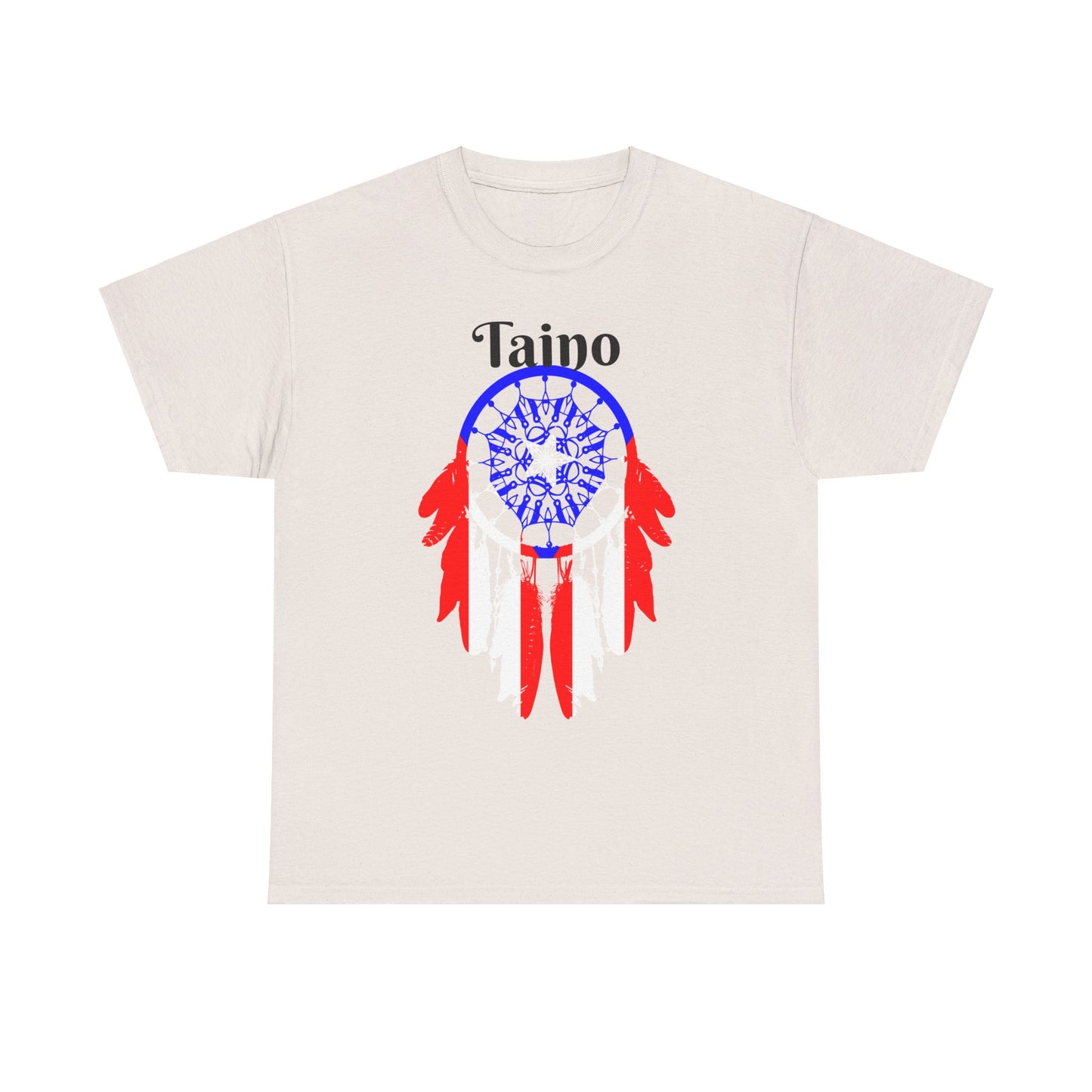 Puerto Rican Flag Dream Catcher, Unisex Heavy Cotton Tee