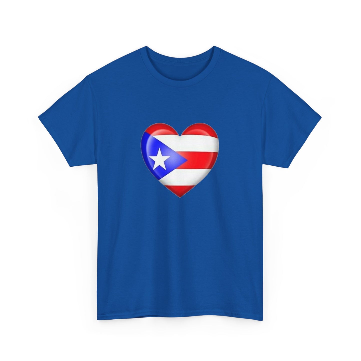 Heart PR Flag, Unisex Heavy Cotton Tee