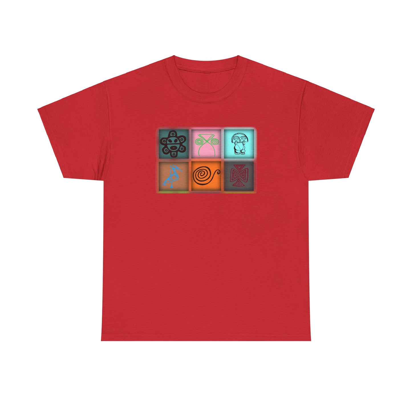 Taino Symbols 8,Unisex Heavy Cotton Tee
