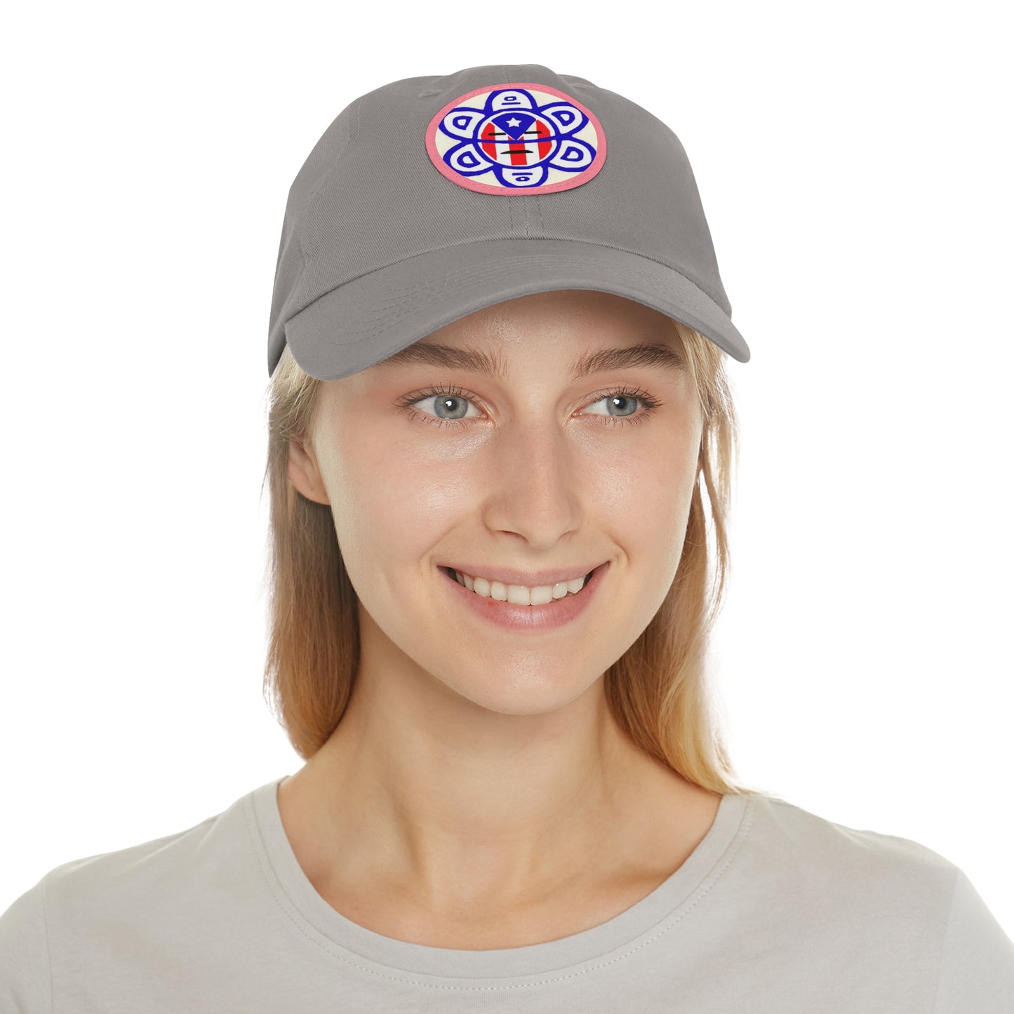 Flag - Taino sun, Hat with Leather Patch (Round)