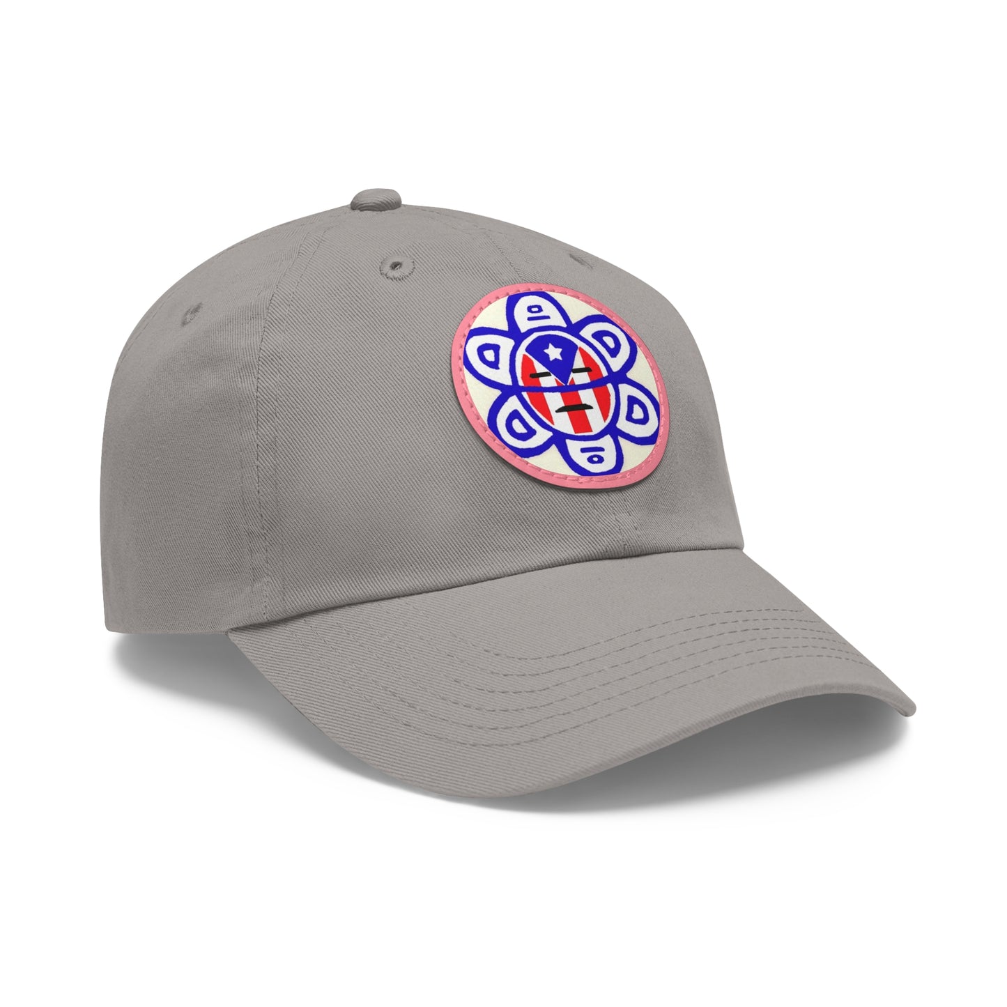 Flag - Taino sun, Hat with Leather Patch (Round)