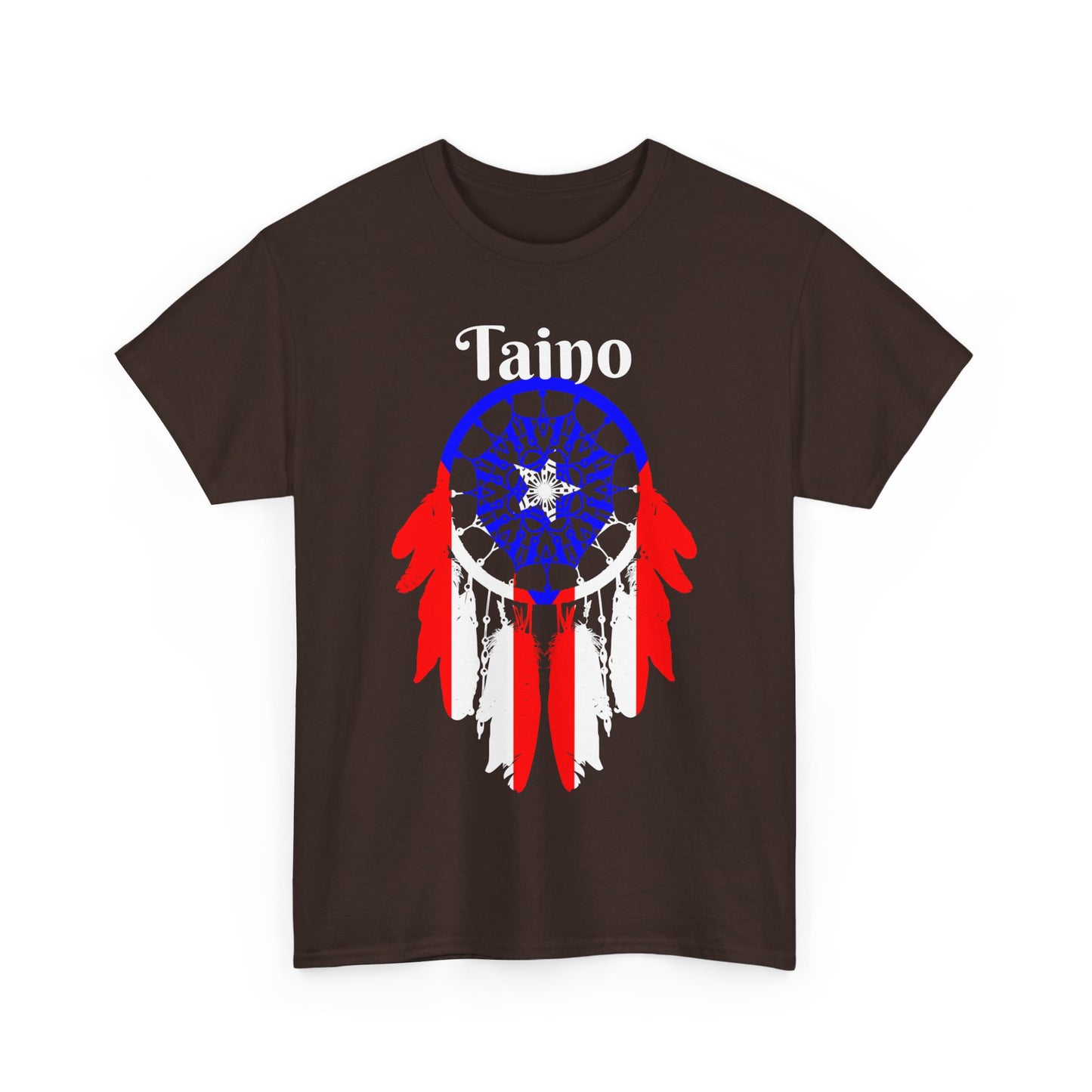 Puerto Rican Flag Dream Catcher, Unisex Heavy Cotton Tee