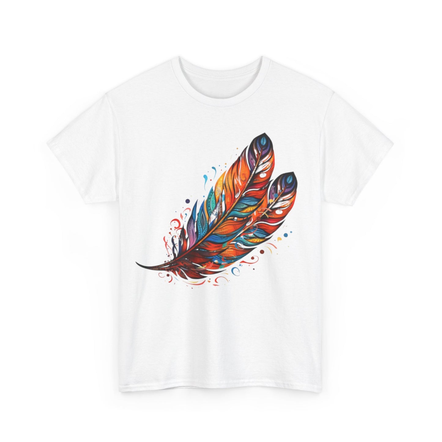 Colored feathers, Unisex Heavy Cotton Tee