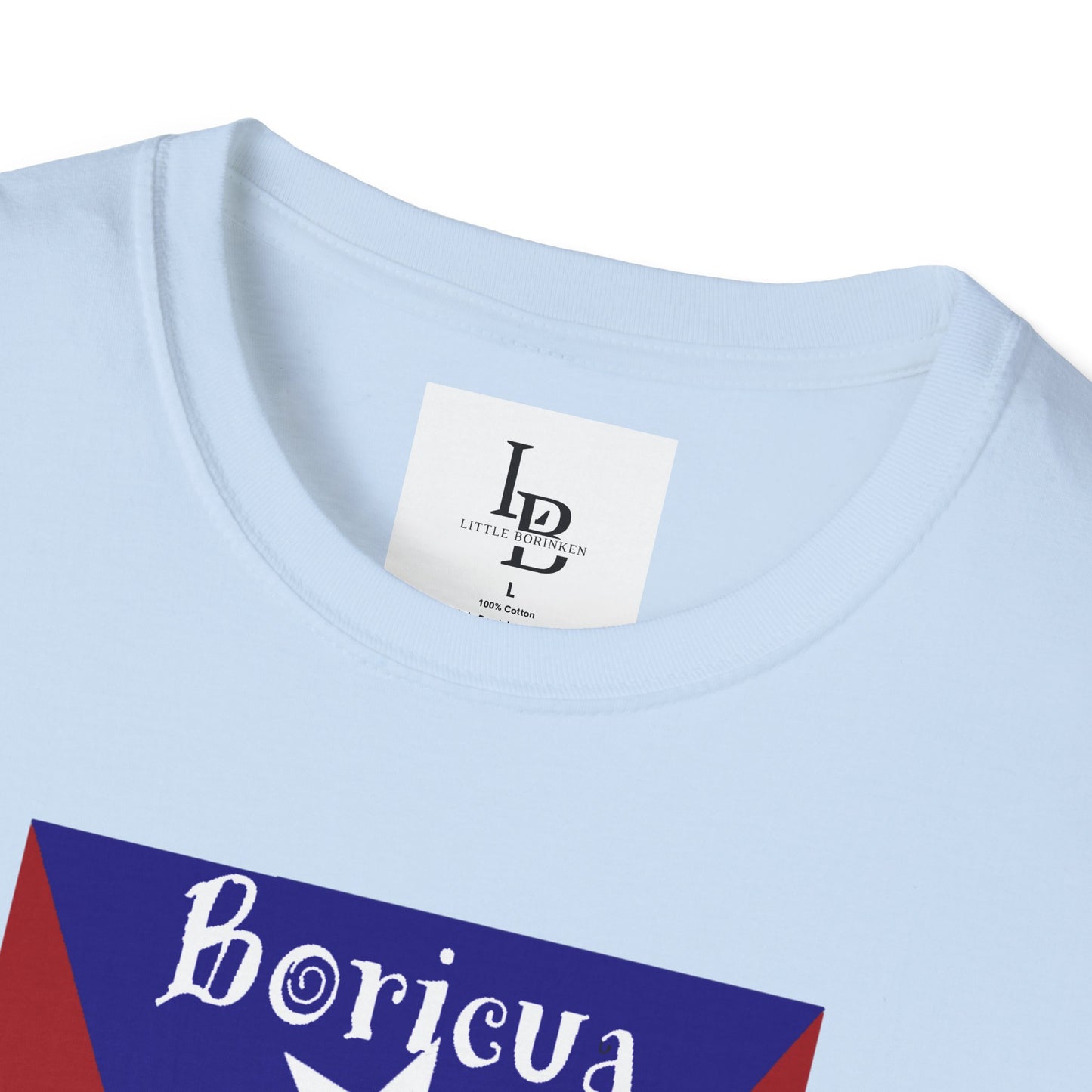 PR Flag with Agüeybaná, Unisex Softstyle T-Shirt