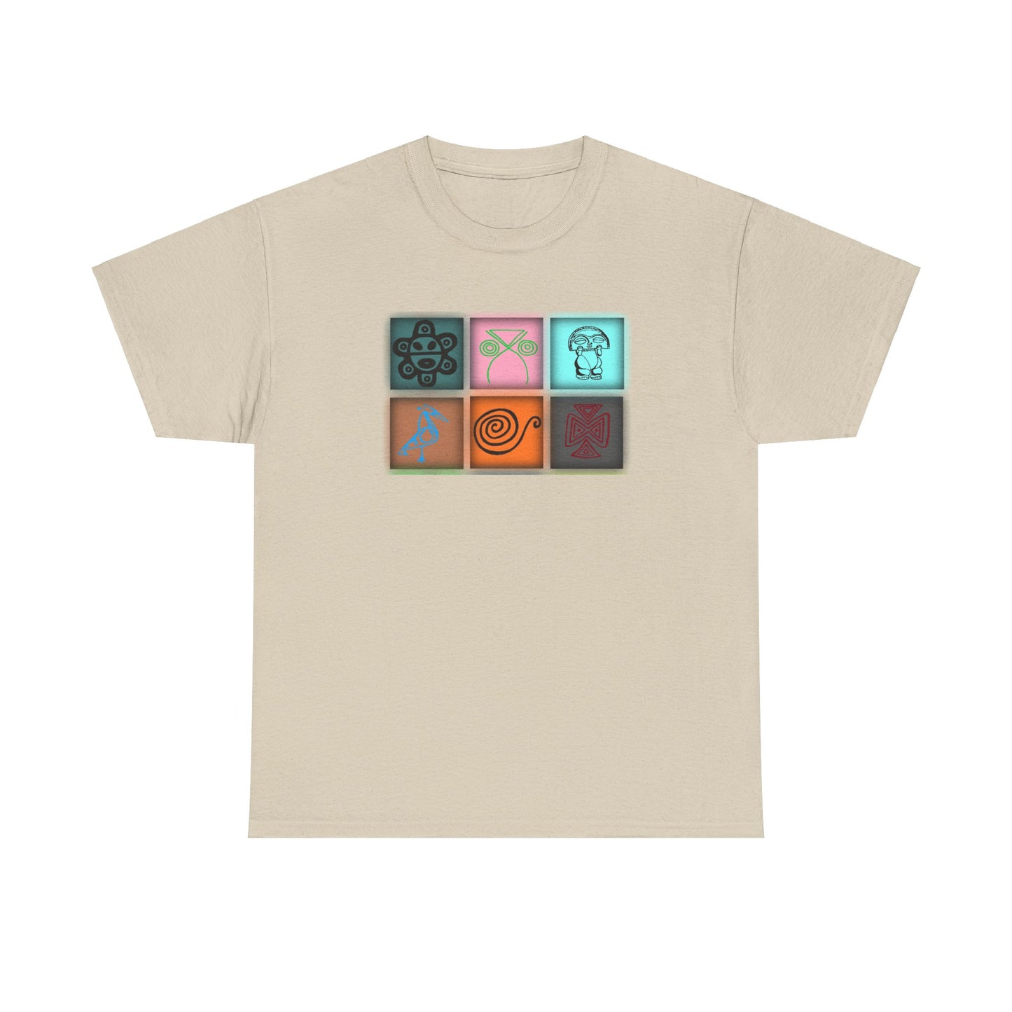 Taino Symbols 8,Unisex Heavy Cotton Tee