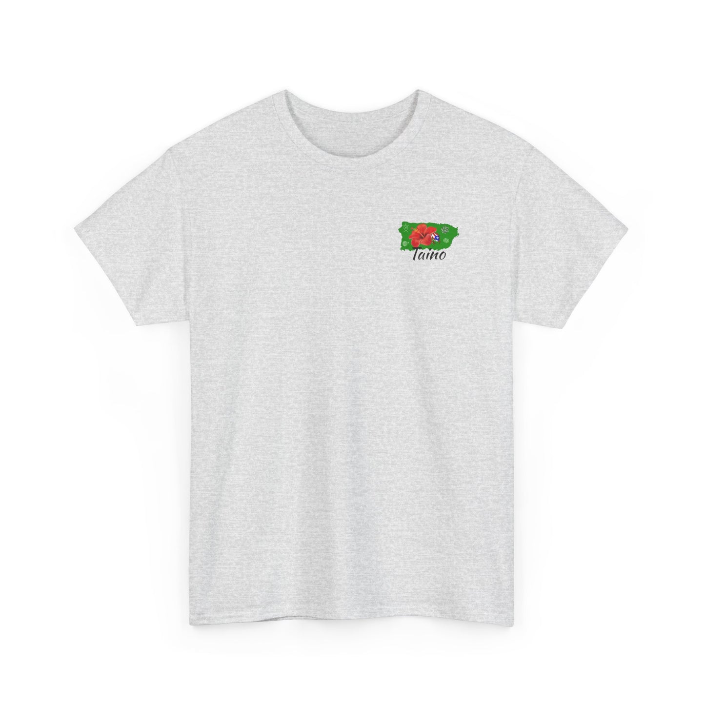 P.R. map Taino Symbols, and coqui, Unisex Heavy Cotton Tee
