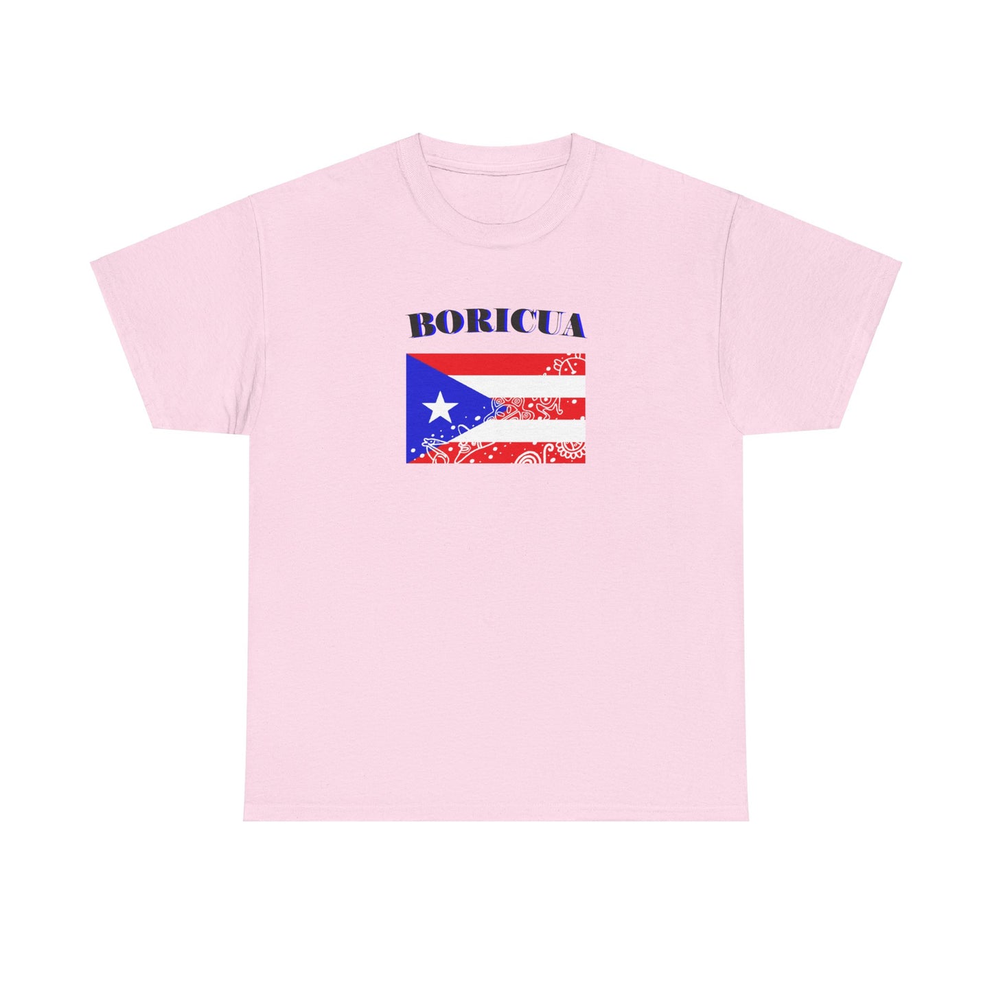 Puerto Rican Flag Taino Symbols, Unisex Heavy Cotton Tee