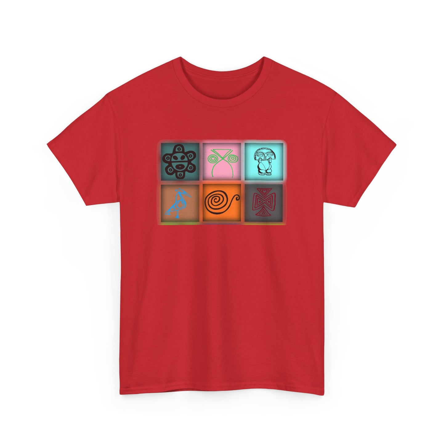 Taino Symbols 8,Unisex Heavy Cotton Tee