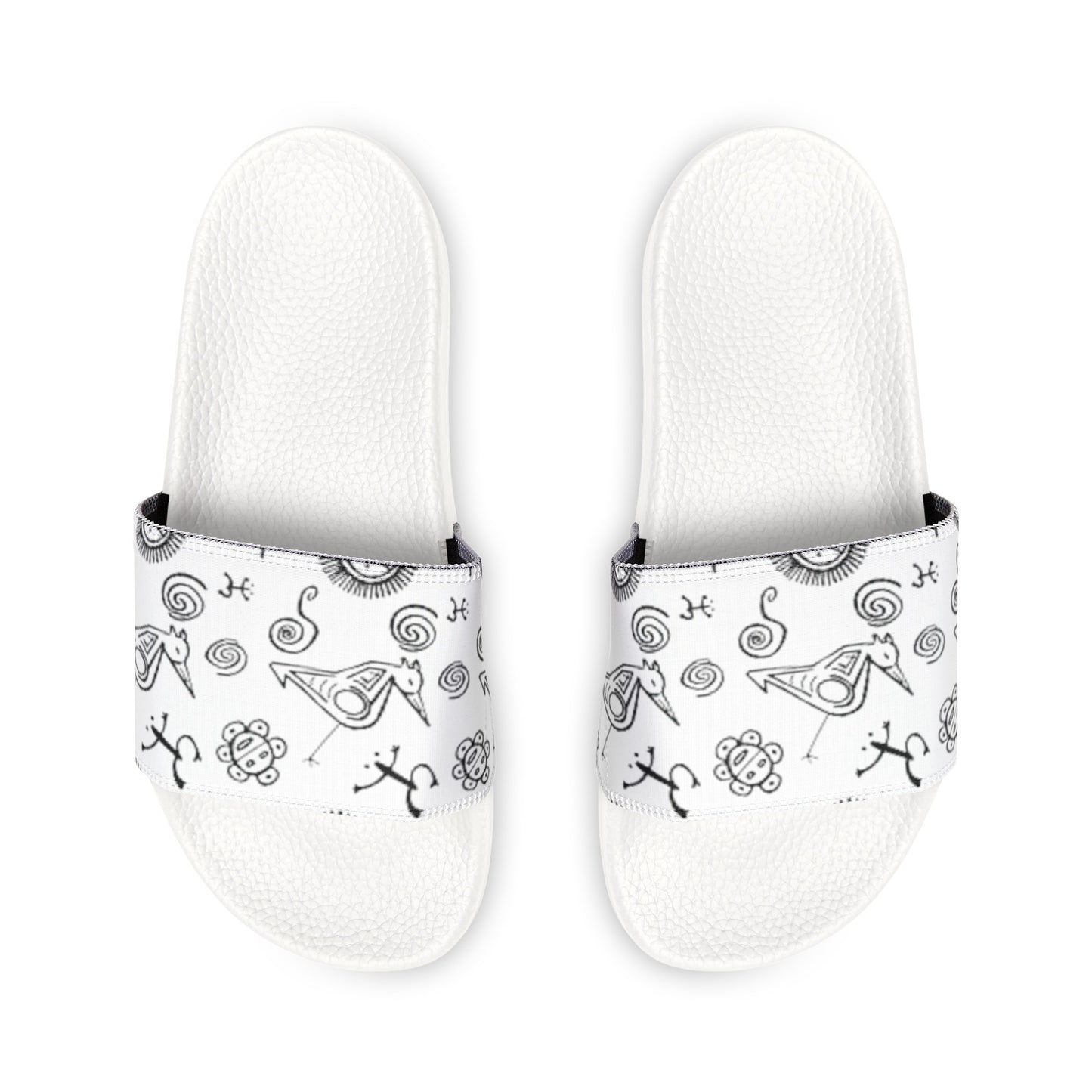 Taino Symbols 3, Women's PU Slide Sandals