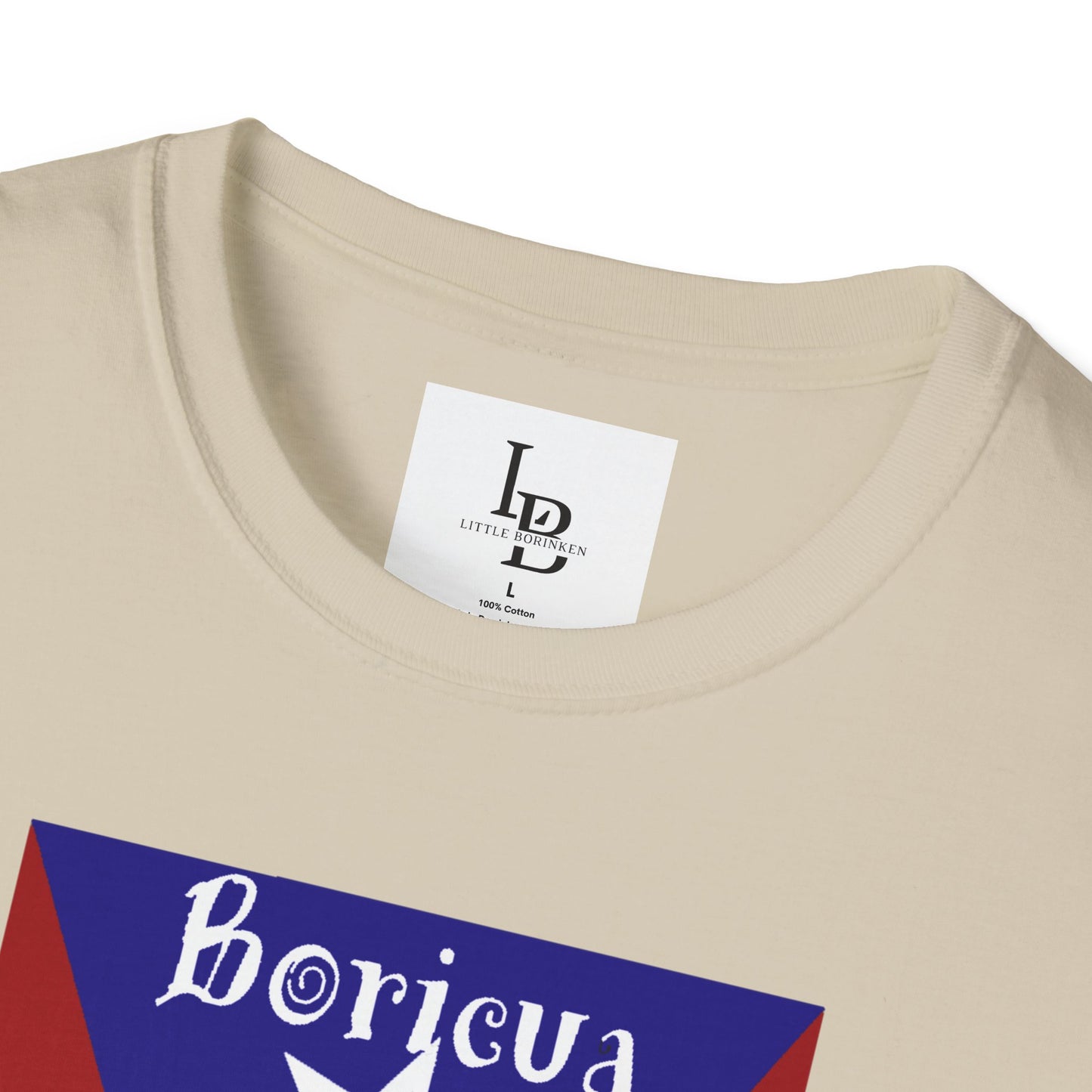 PR Flag with Agüeybaná, Unisex Softstyle T-Shirt