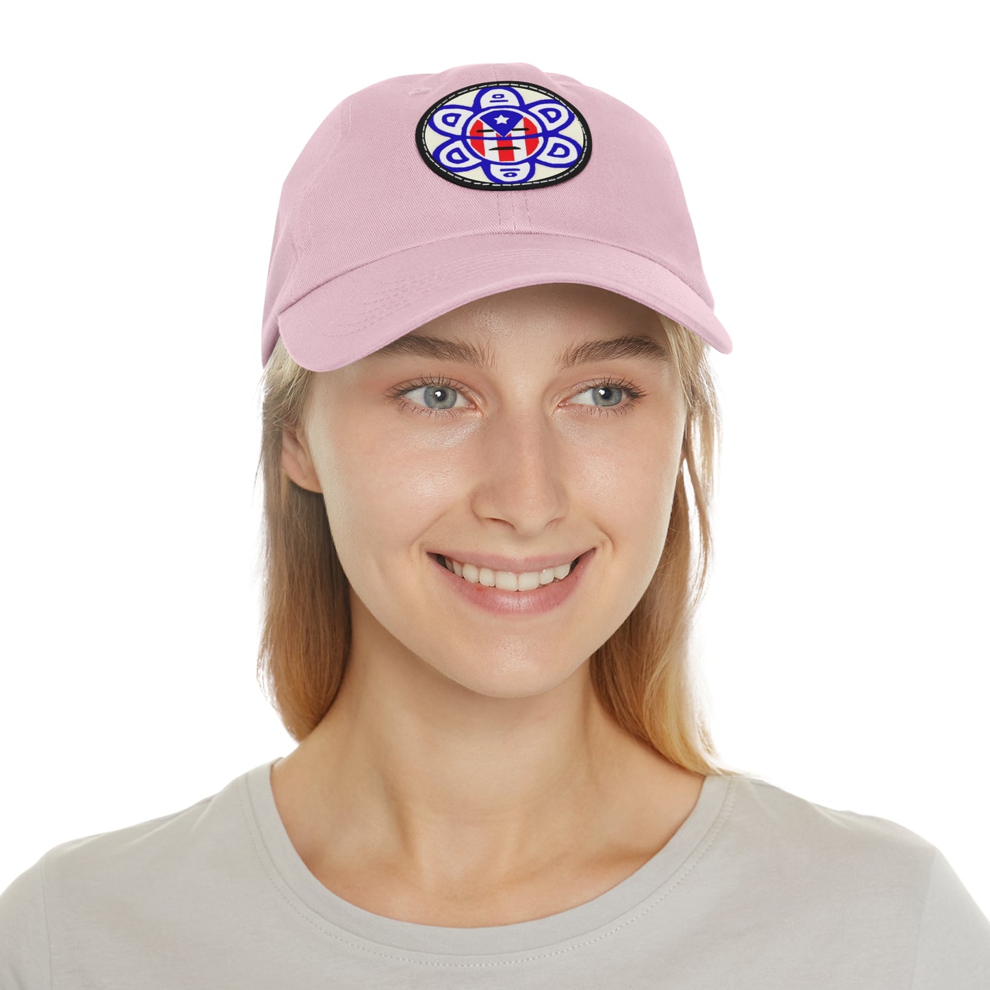 Flag - Taino sun, Hat with Leather Patch (Round)
