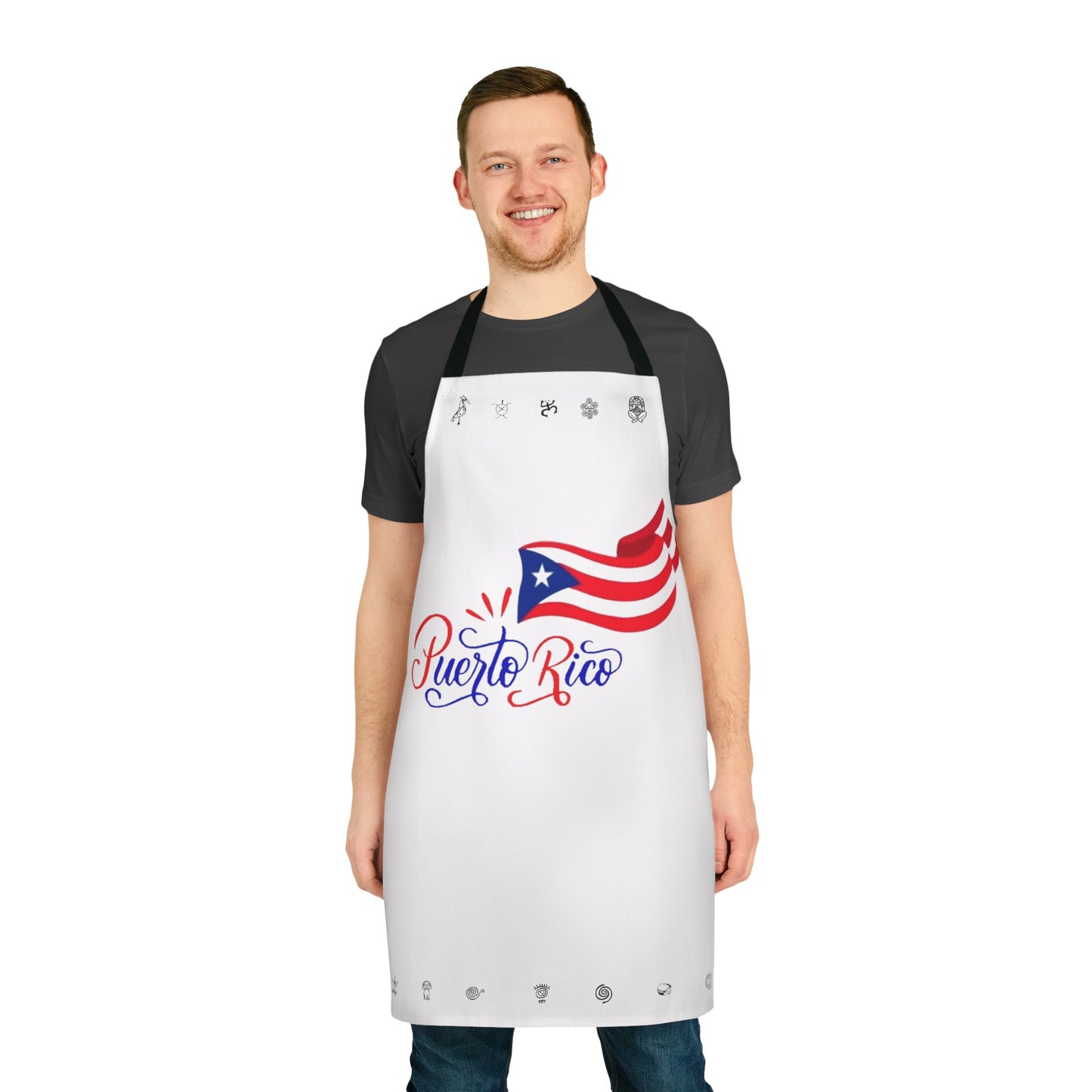 Taino Symbol Apron, 5-Color Straps (AOP)