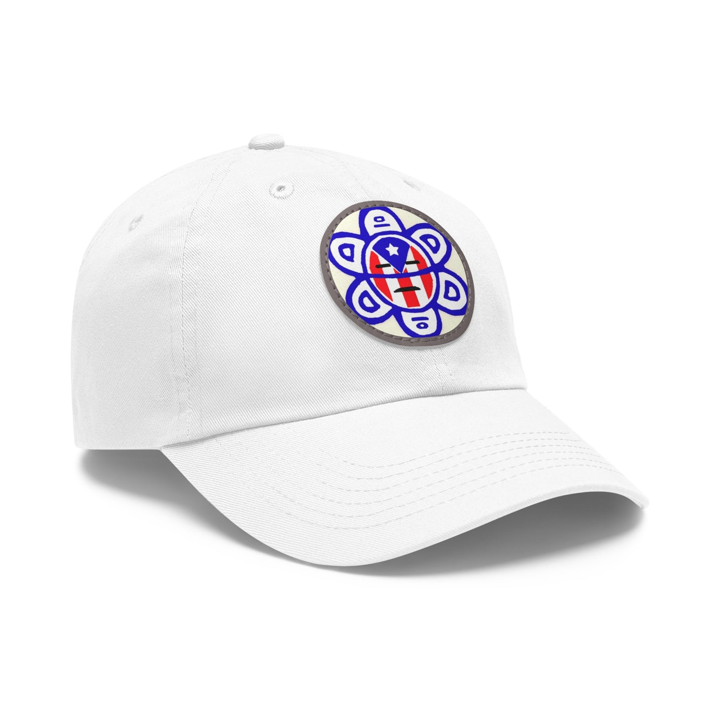 Flag - Taino sun, Hat with Leather Patch (Round)