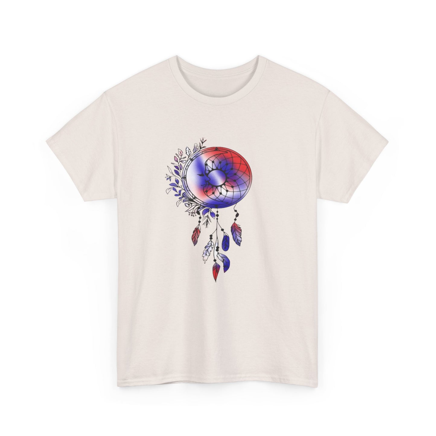 Dream Catcher Red, White and Blue, Unisex Heavy Cotton Tee