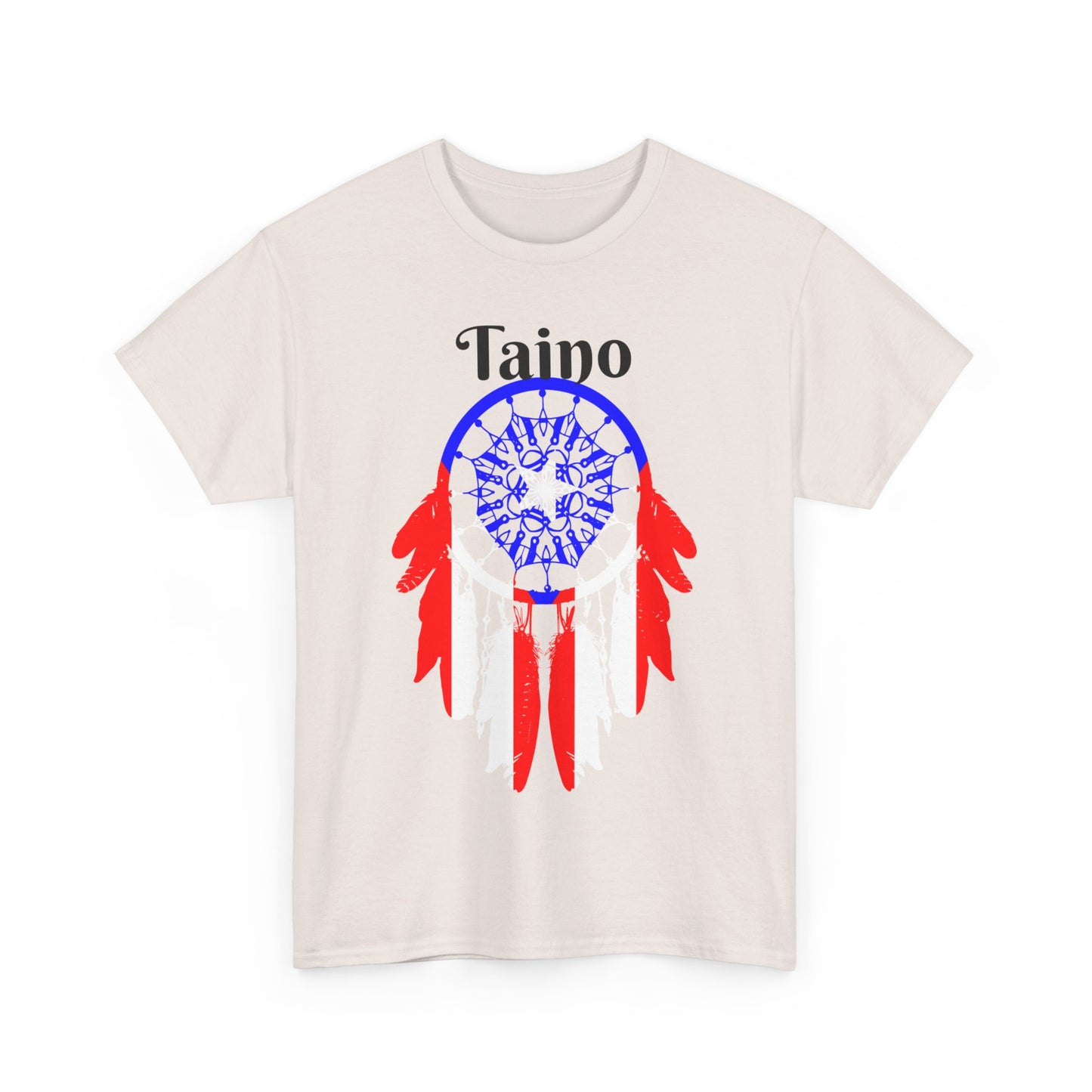 Puerto Rican Flag Dream Catcher, Unisex Heavy Cotton Tee