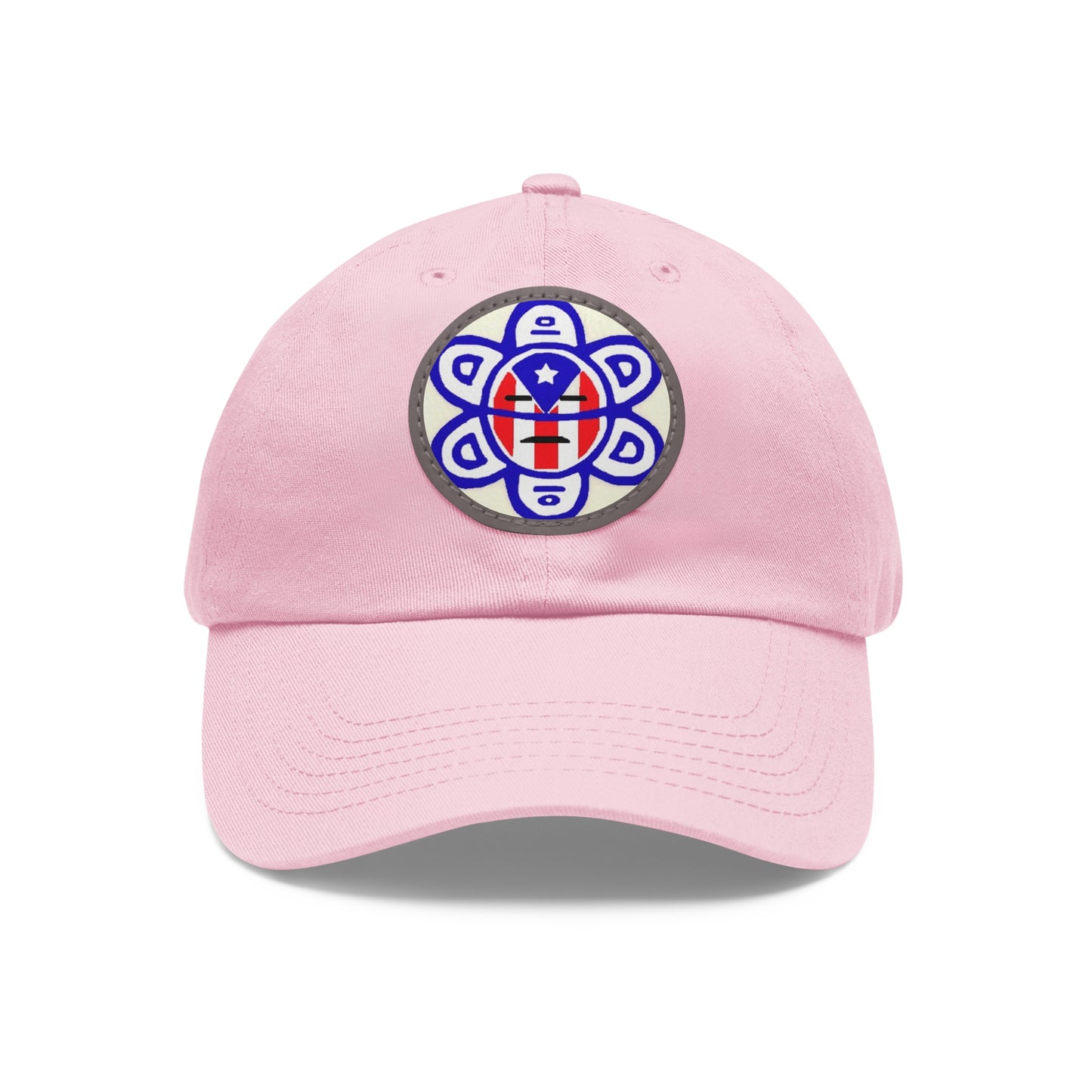 Flag - Taino sun, Hat with Leather Patch (Round)
