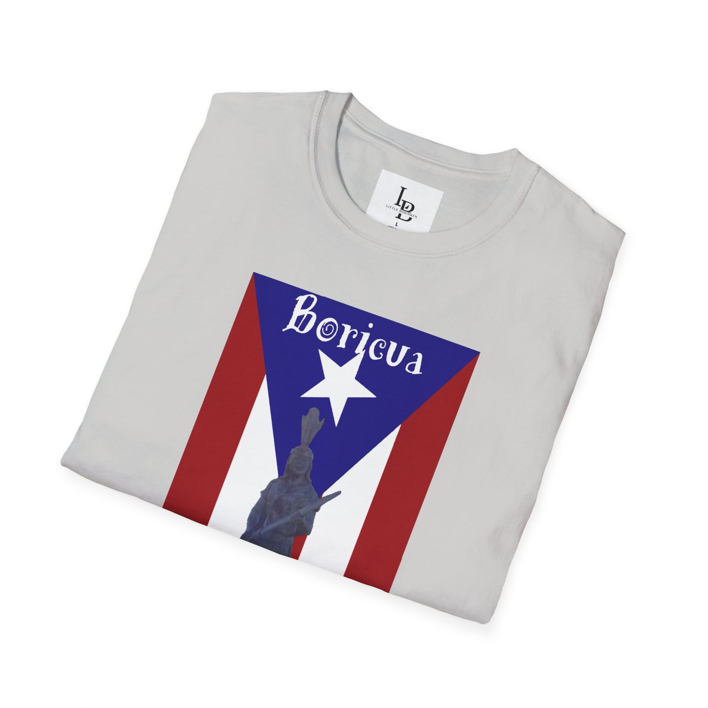 PR Flag with Agüeybaná, Unisex Softstyle T-Shirt