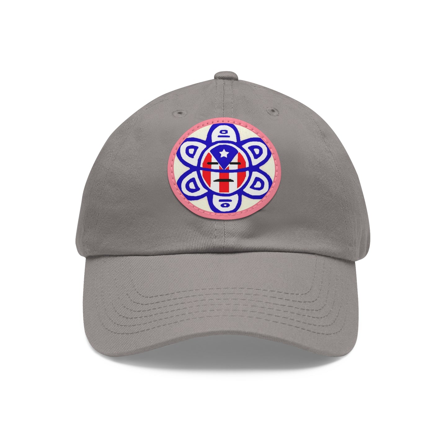 Flag - Taino sun, Hat with Leather Patch (Round)