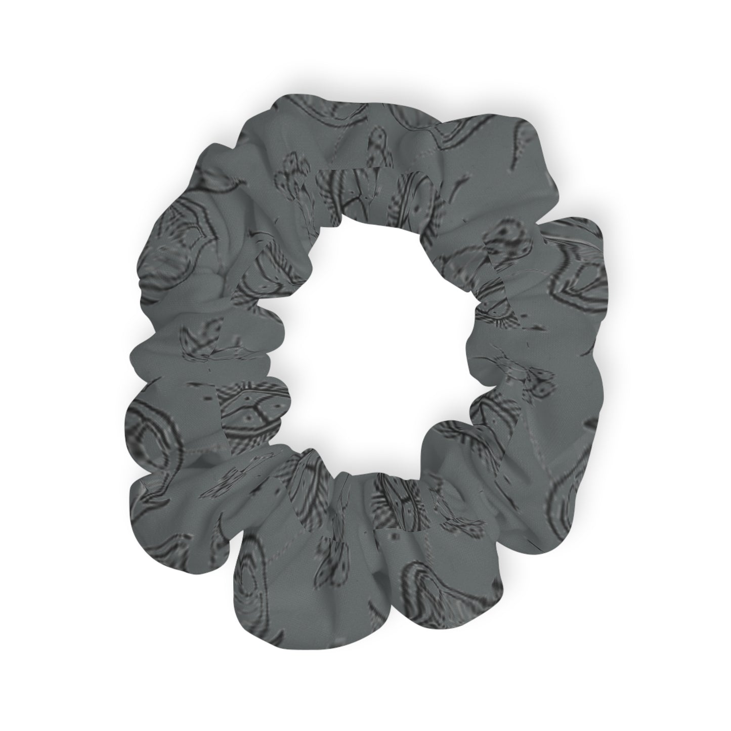 Taino Symbols 2 Dark Gray Bg, Scrunchie