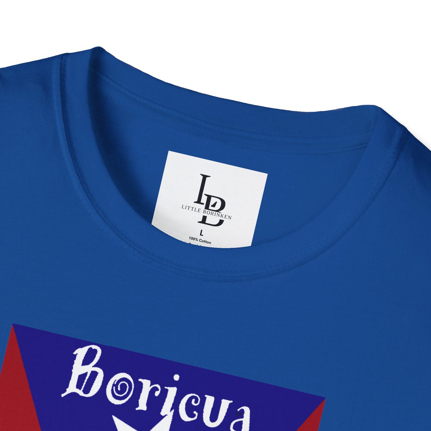 PR Flag with Agüeybaná, Unisex Softstyle T-Shirt