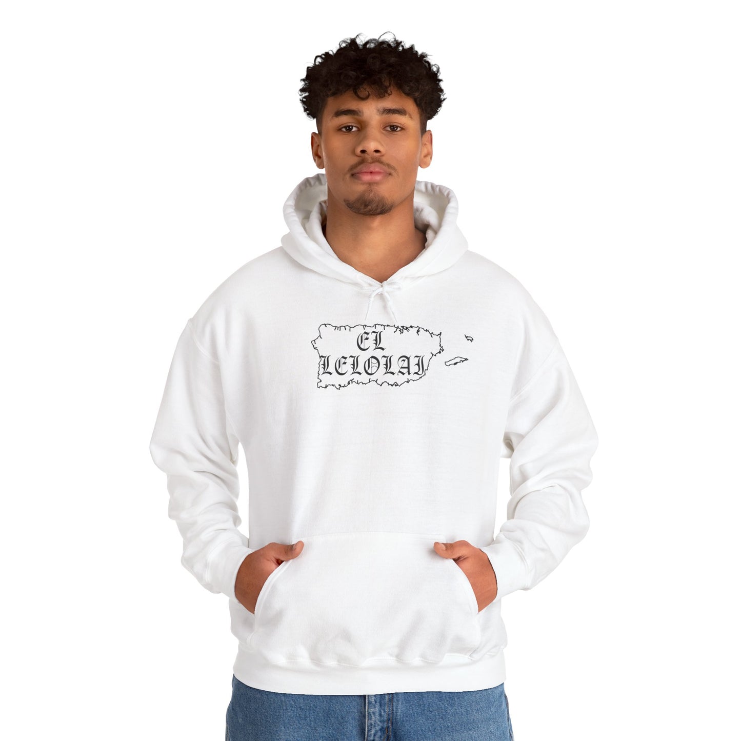 EL LELOLAI PR SILOUETTE MAP Unisex Hoodie, Cozy Sweatshirt, Casual Wear, Gifts for Adventures, Pride Apparel, Comfortable Streetwear