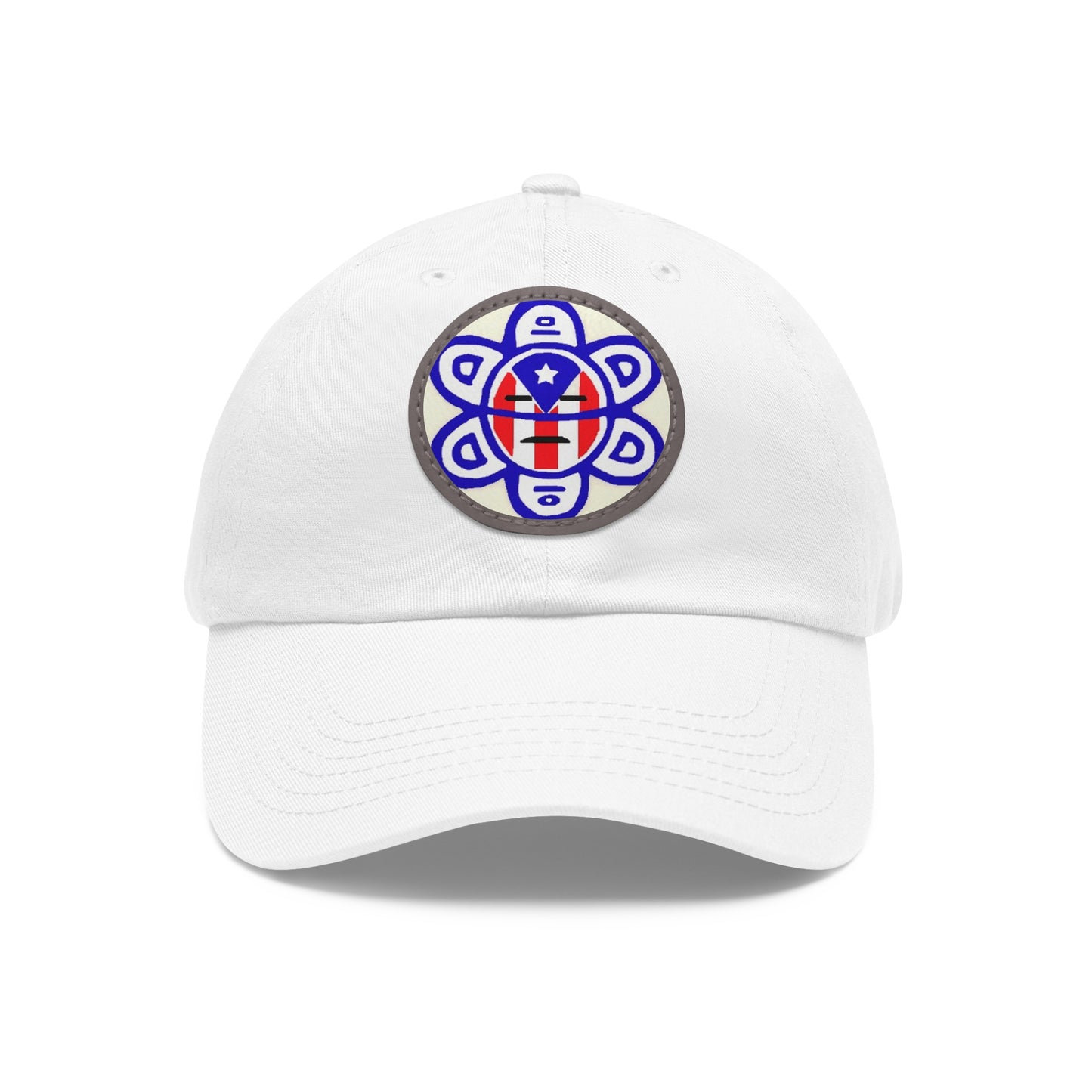 Flag - Taino sun, Hat with Leather Patch (Round)