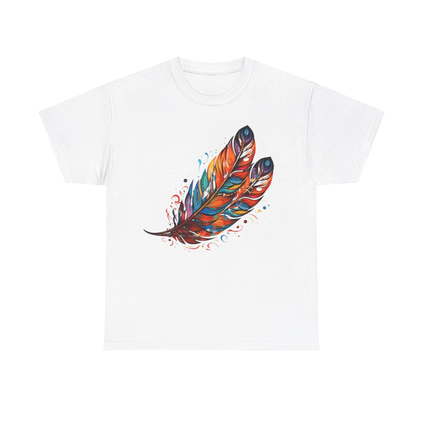 Colored feathers, Unisex Heavy Cotton Tee