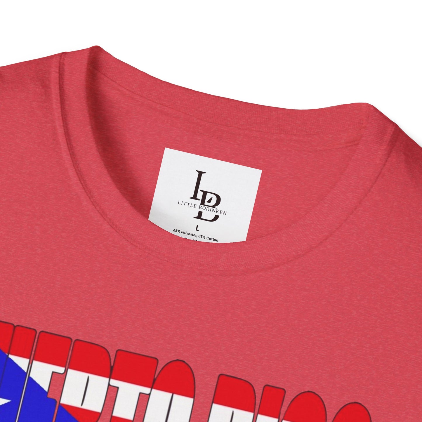 Puerto Rico Font Flag, Unisex Softstyle T-Shirt