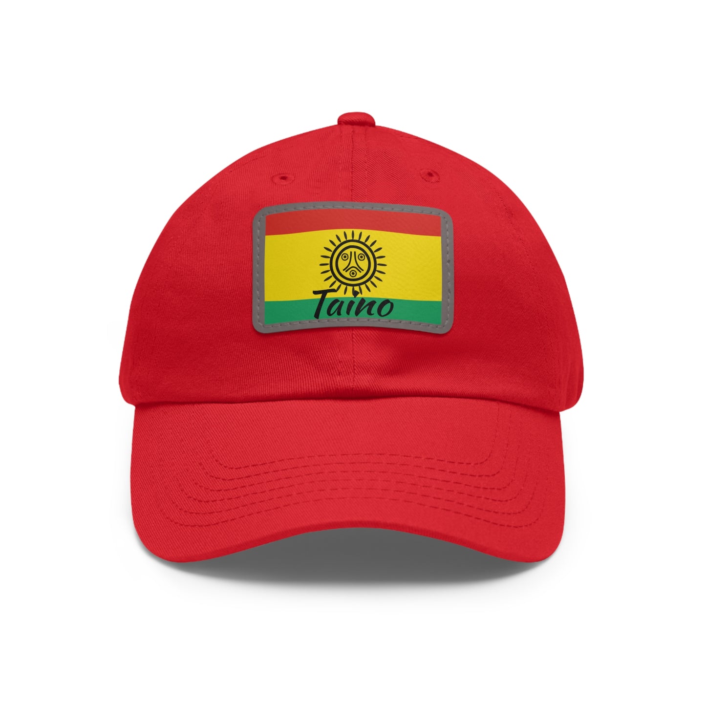 Taino Flag, Hat with Leather Patch (Rectangle)