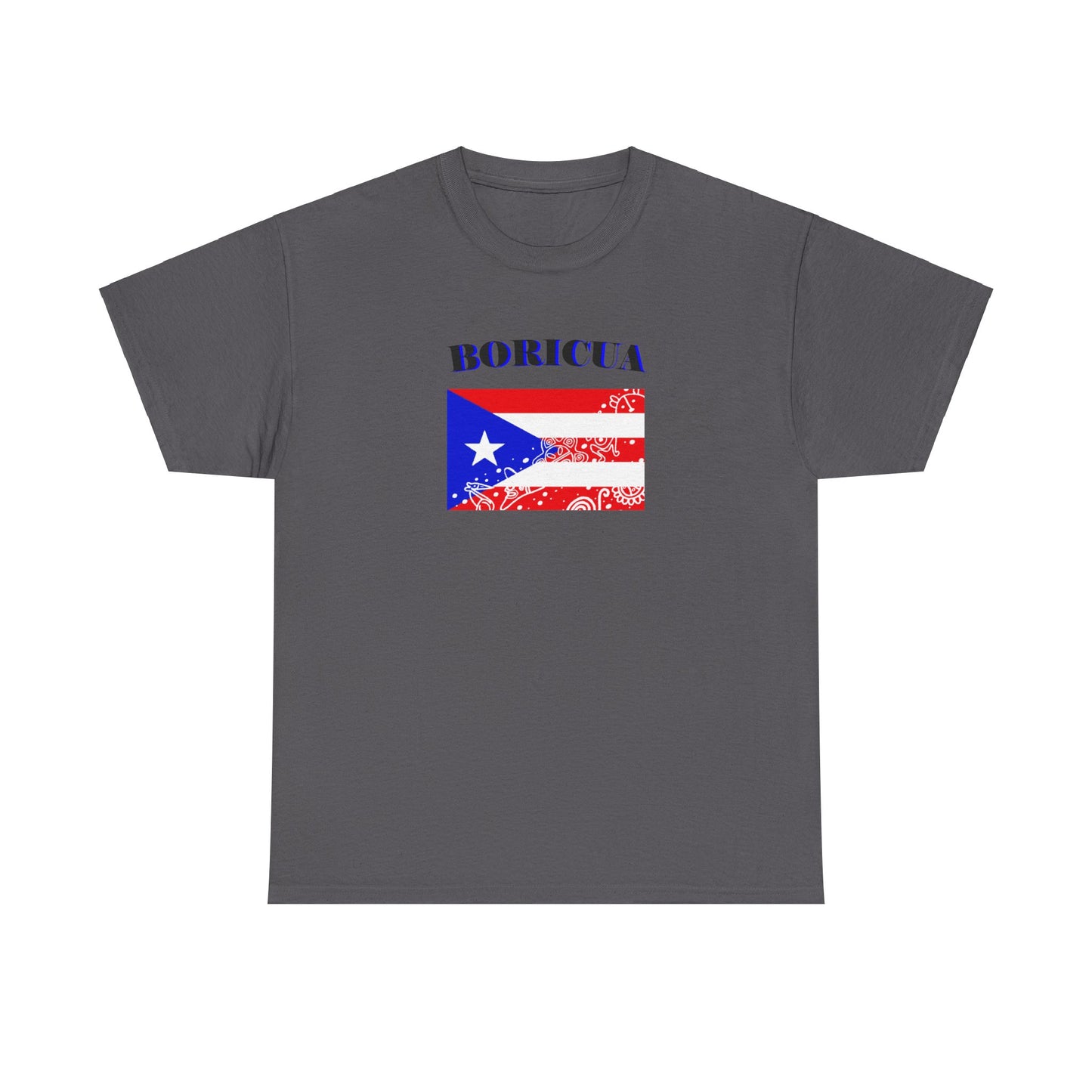 Puerto Rican Flag Taino Symbols, Unisex Heavy Cotton Tee