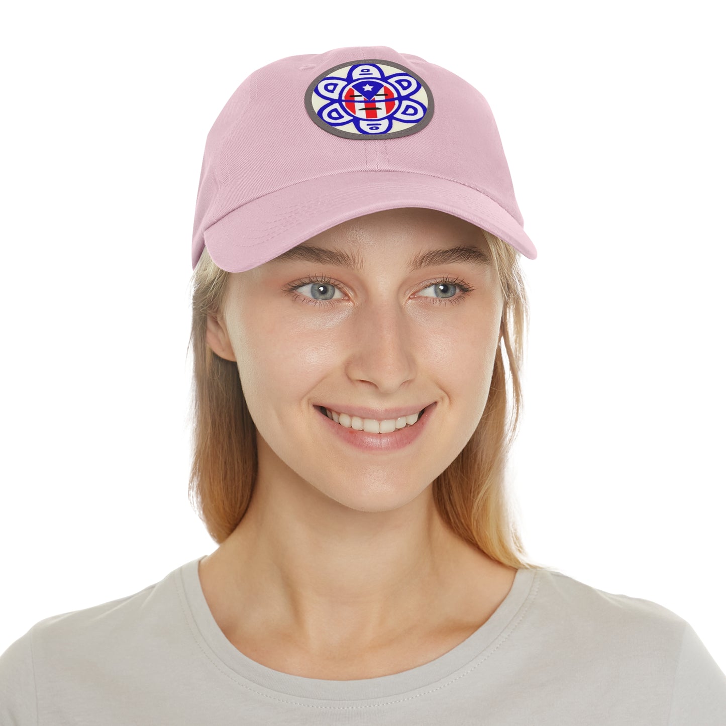 Flag - Taino sun, Hat with Leather Patch (Round)