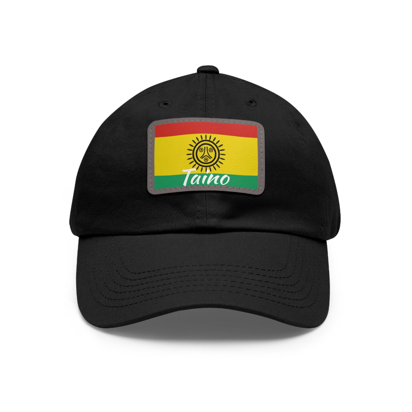 Taino Flag, Hat with Leather Patch (Rectangle)