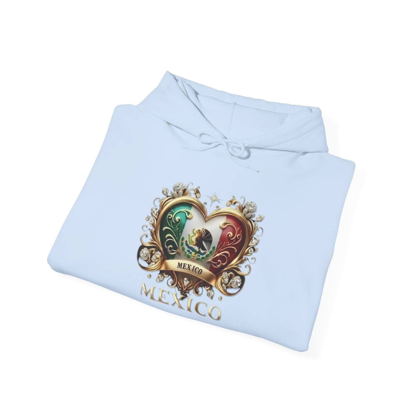 Mexican Heart Unisex Hoodie, Cozy Sweatshirt, Casual Wear, Gifts for Adventures, Pride Apparel, Comfortable Streetwear