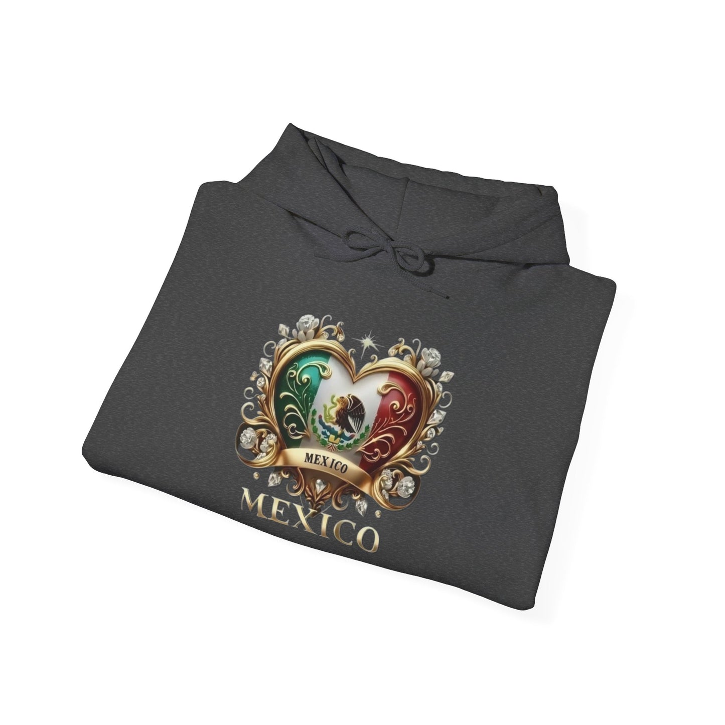 Mexico Heart Unisex Hoodie, Cozy Sweatshirt, Casual Wear, Gifts for Adventures, Pride Apparel, Comfortable Streetwear