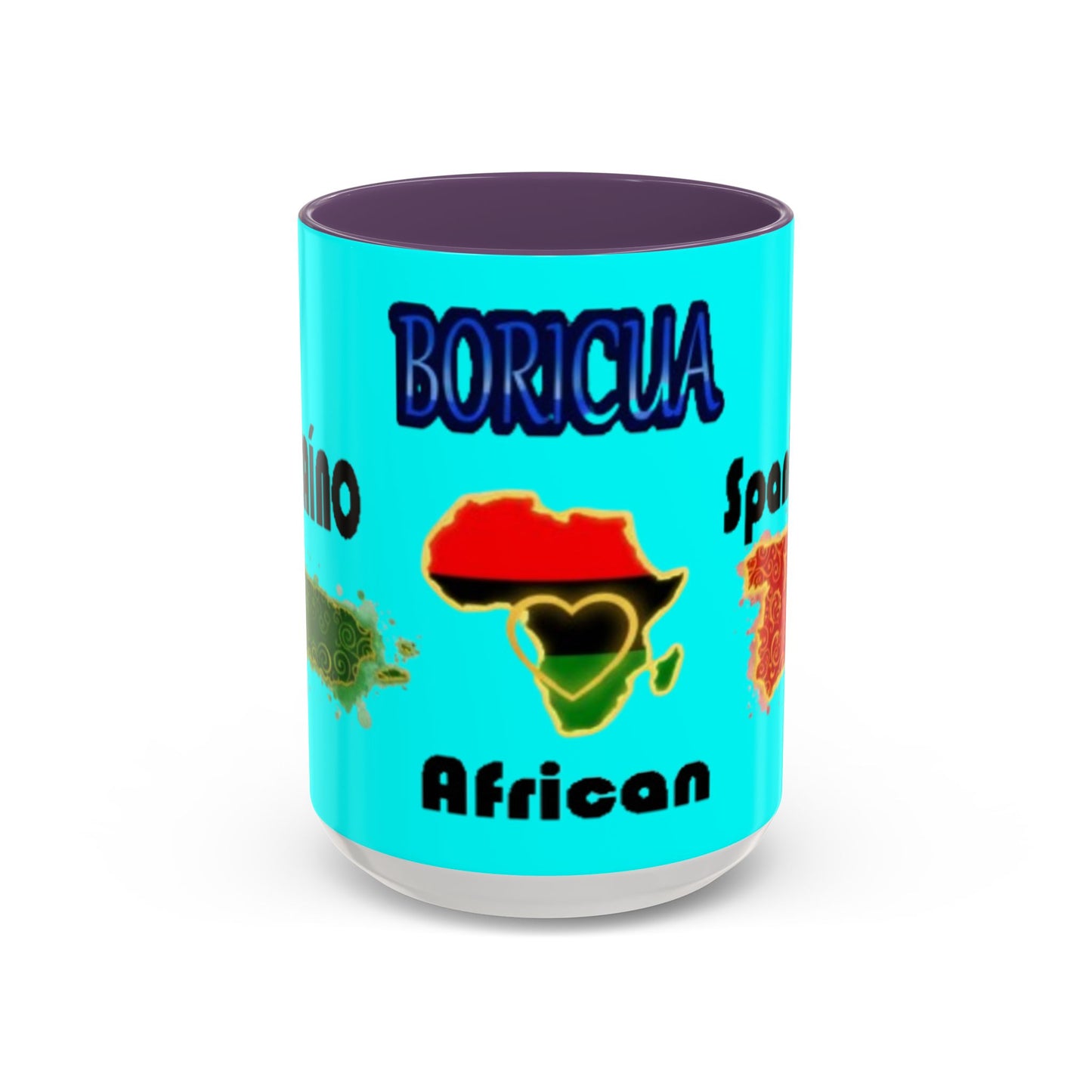 Boricua Roots, Colorful Accent Mugs, 11oz
