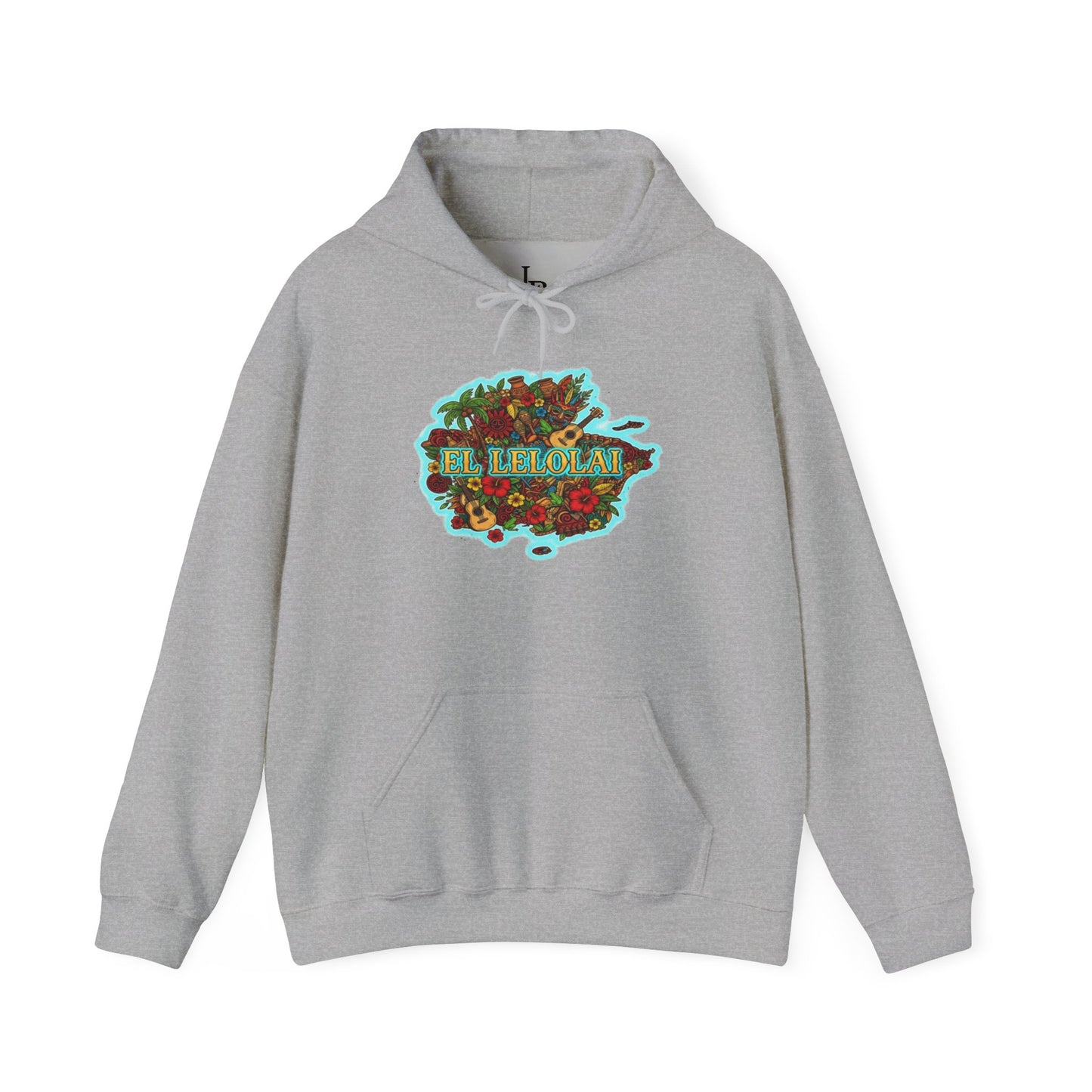EL LELOLAI PR MAP Unisex Hoodie, Cozy Sweatshirt, Casual Wear, Gifts for Adventures, Pride Apparel, Comfortable Streetwear