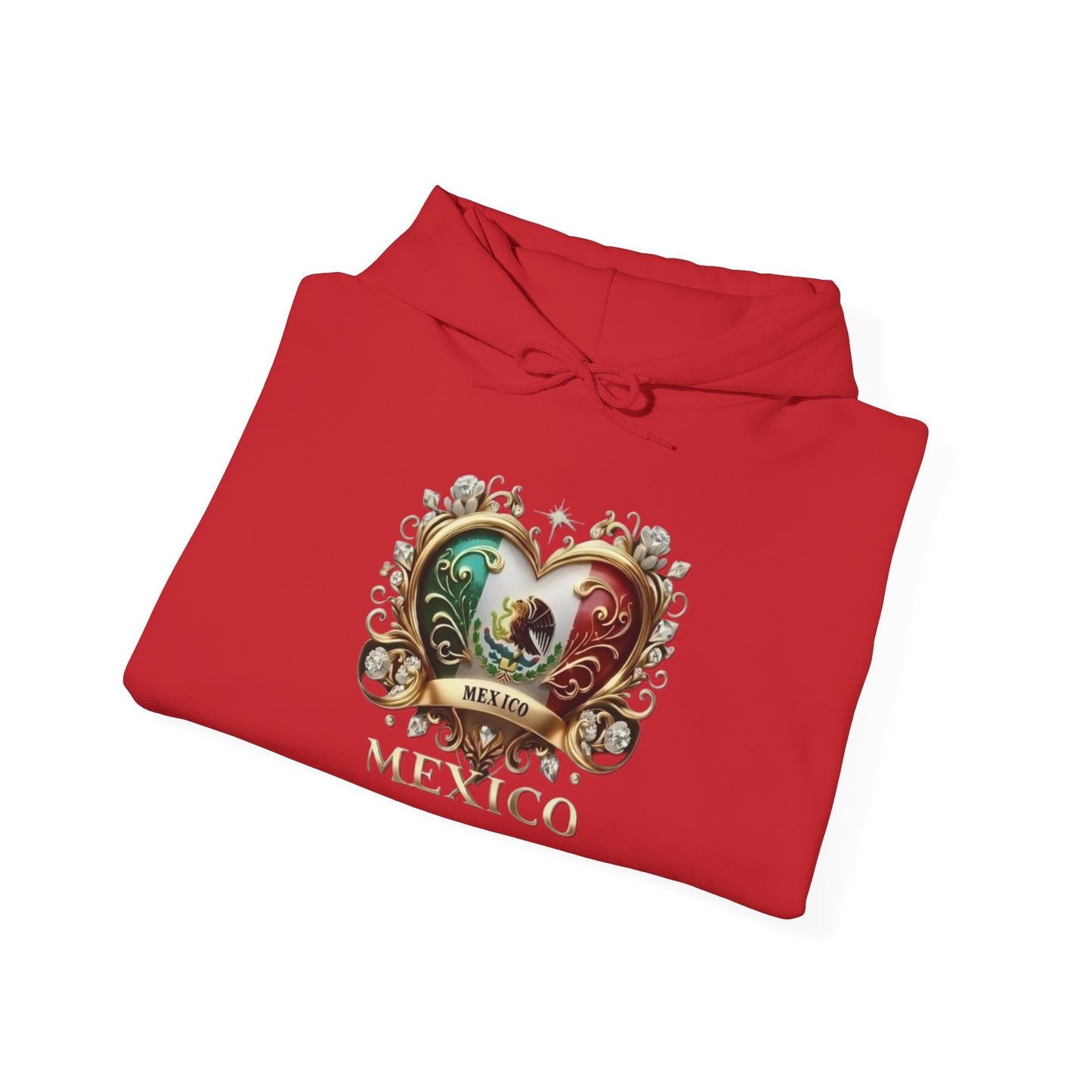 Mexican Heart Unisex Hoodie, Cozy Sweatshirt, Casual Wear, Gifts for Adventures, Pride Apparel, Comfortable Streetwear