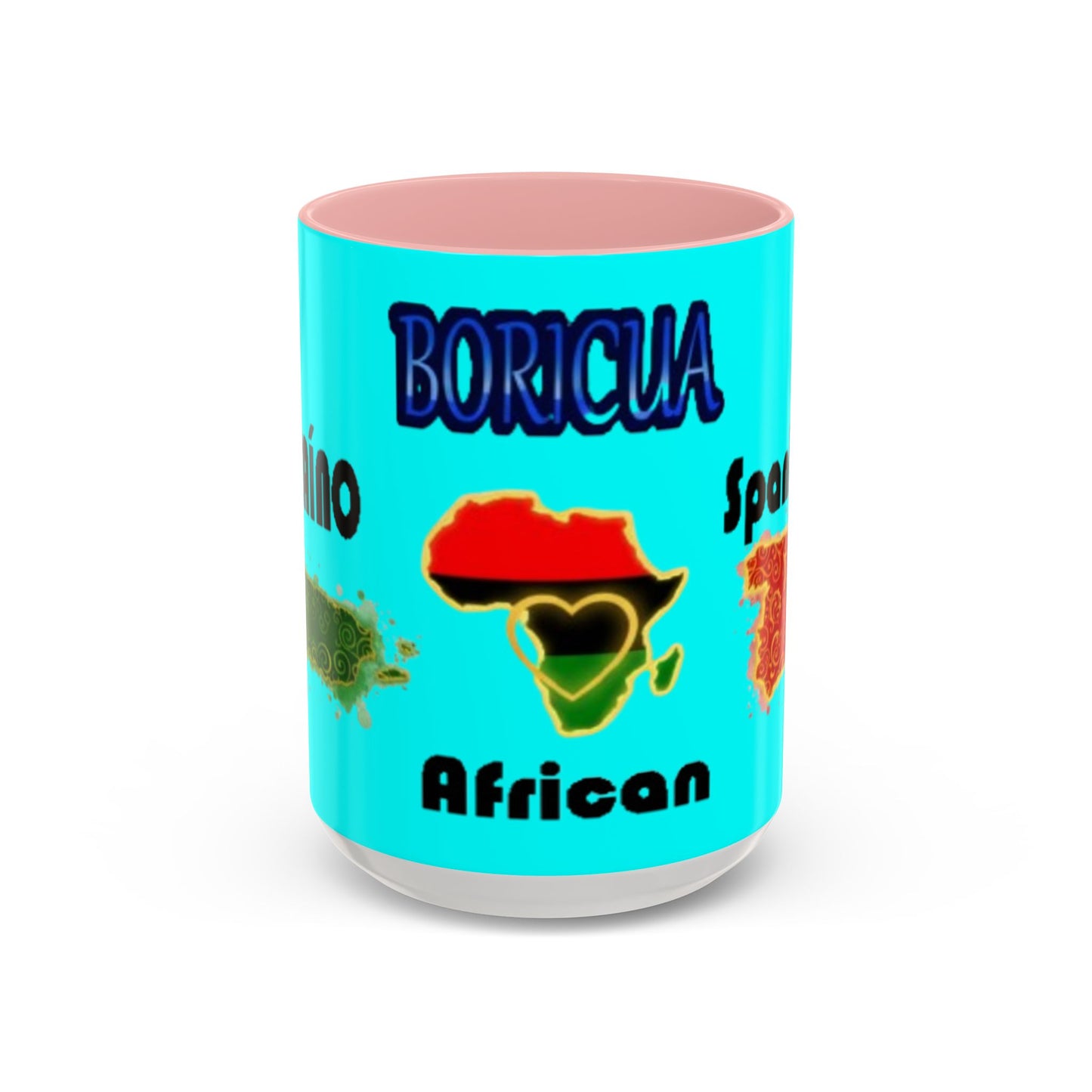 Boricua Roots, Colorful Accent Mugs, 11oz