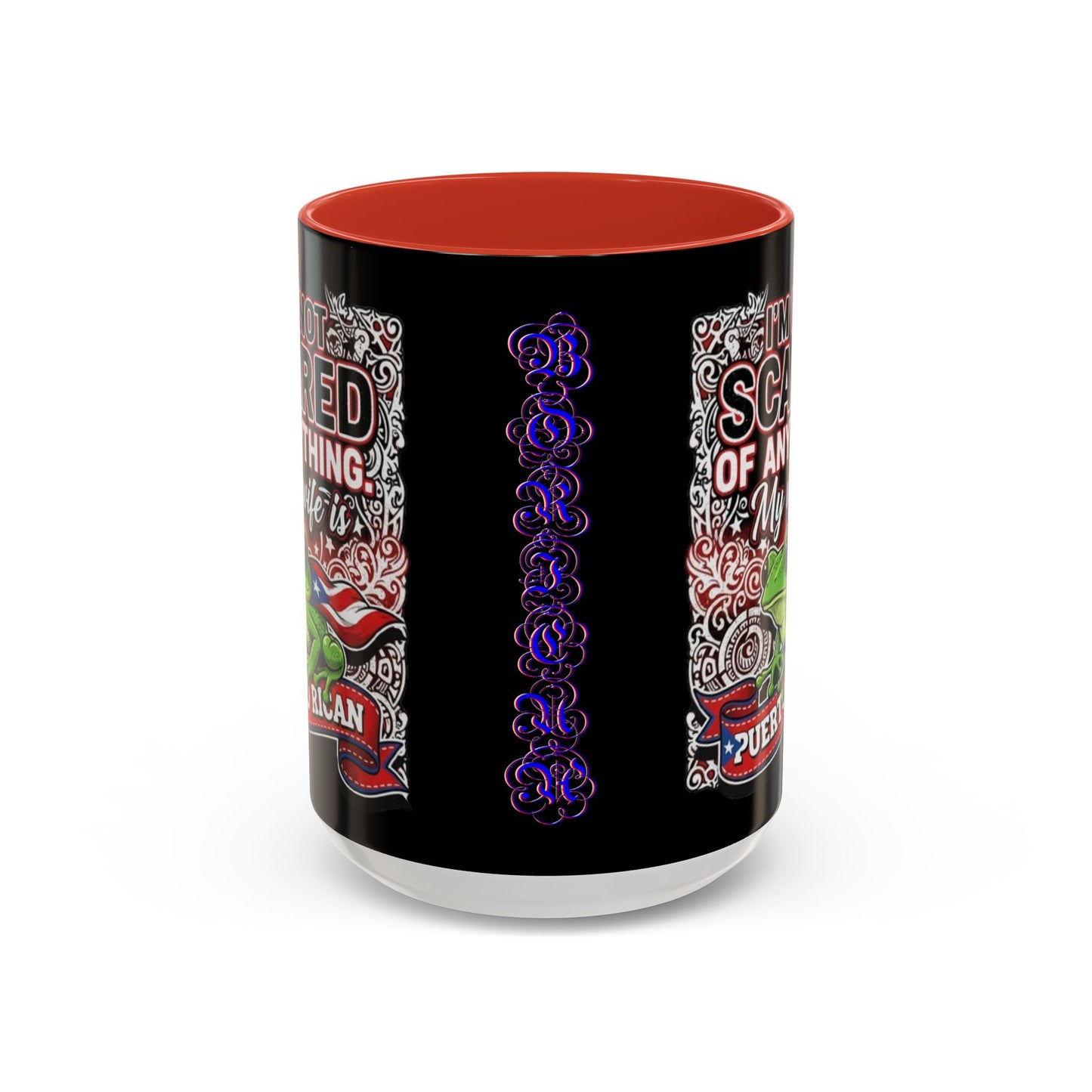 I'M NOT SCARED OF ANYTHING..., Colorful Accent Mugs, 11oz