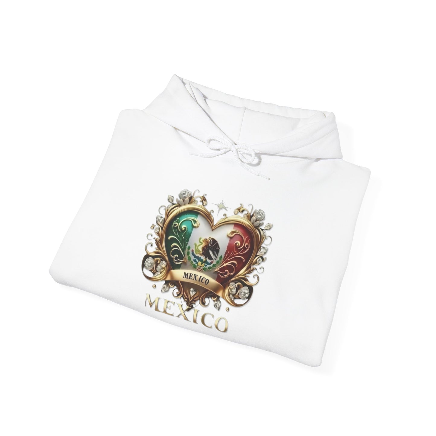 Mexico Heart Unisex Hoodie, Cozy Sweatshirt, Casual Wear, Gifts for Adventures, Pride Apparel, Comfortable Streetwear
