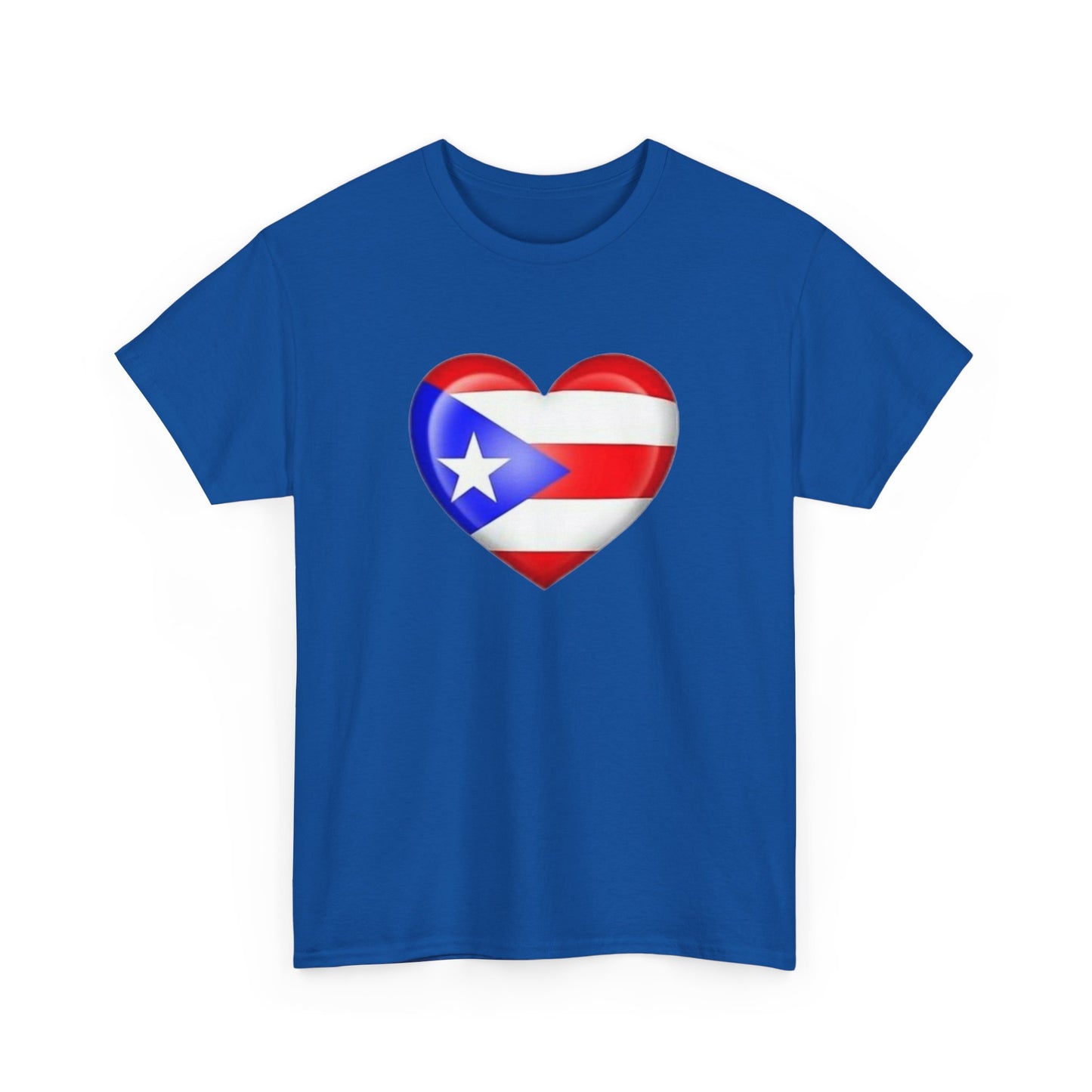 Heart PR Flag, Unisex Heavy Cotton Tee