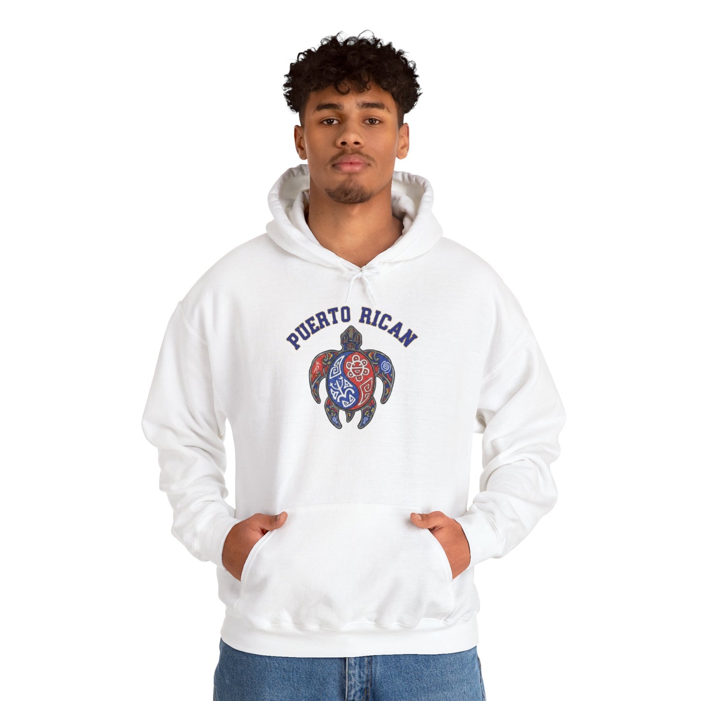 Taino Turtle Unisex Hoodie, Cozy Sweatshirt, Casual Wear, Gifts for Adventures, Pride Apparel, Comfortable Streetwear